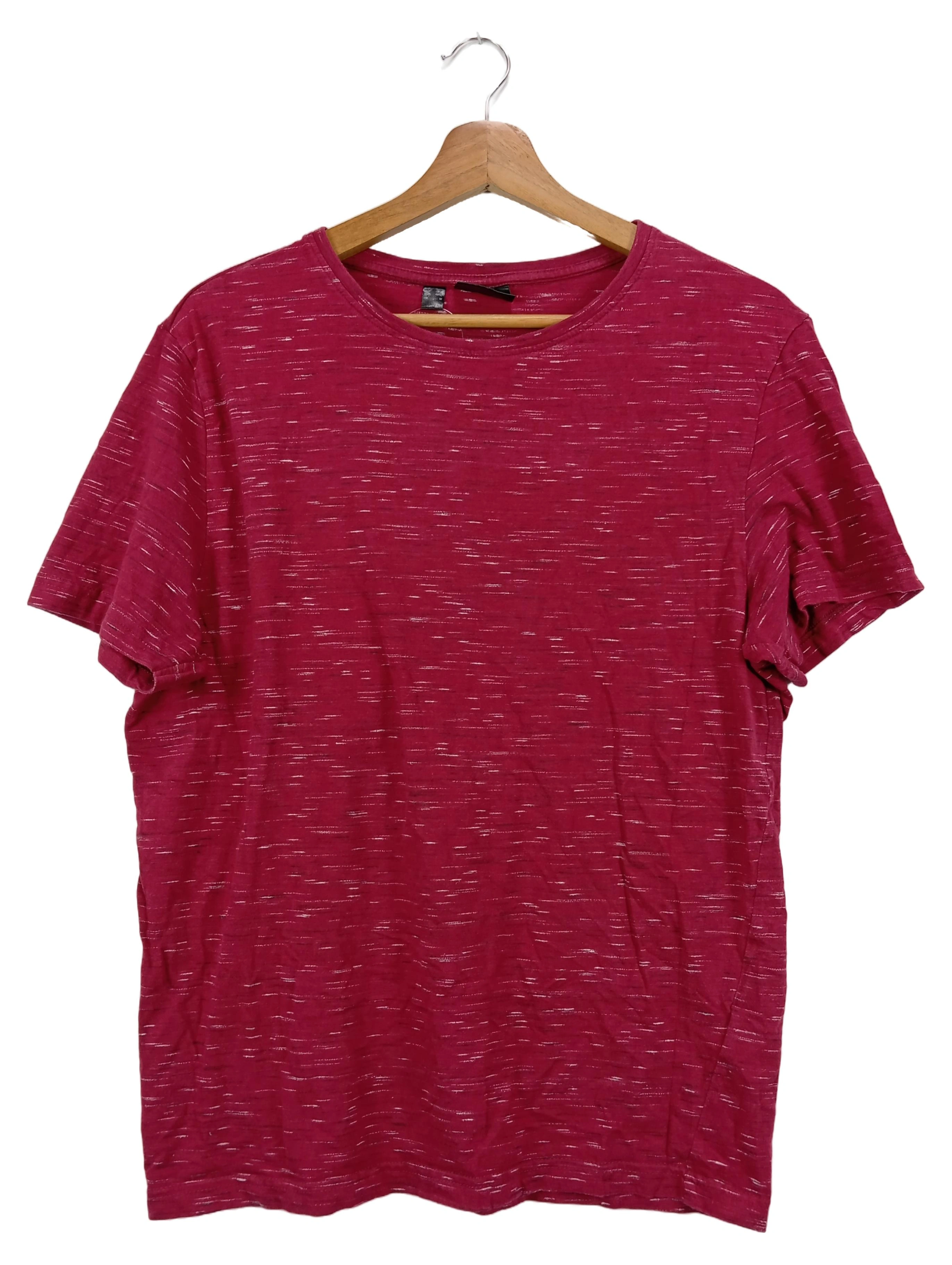 bpc Bonprix Collection T-Shirt Herren Einheitsgröße Rot Meliert Kurzarm Casual 1