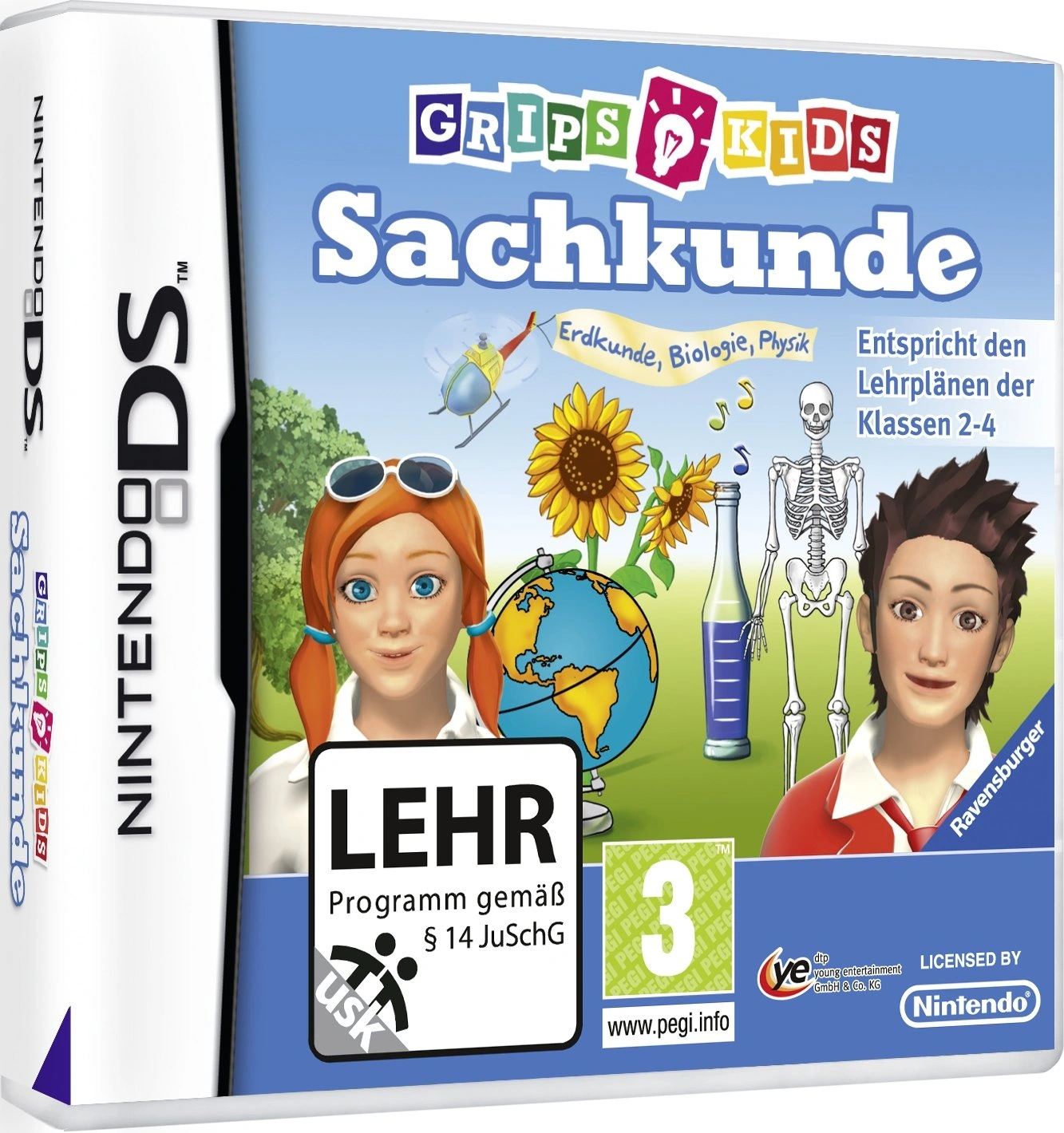 GripsKids Sachkunde Nintendo DS Lernspiel dtp Erdkunde Bio Physik Deutsch 1