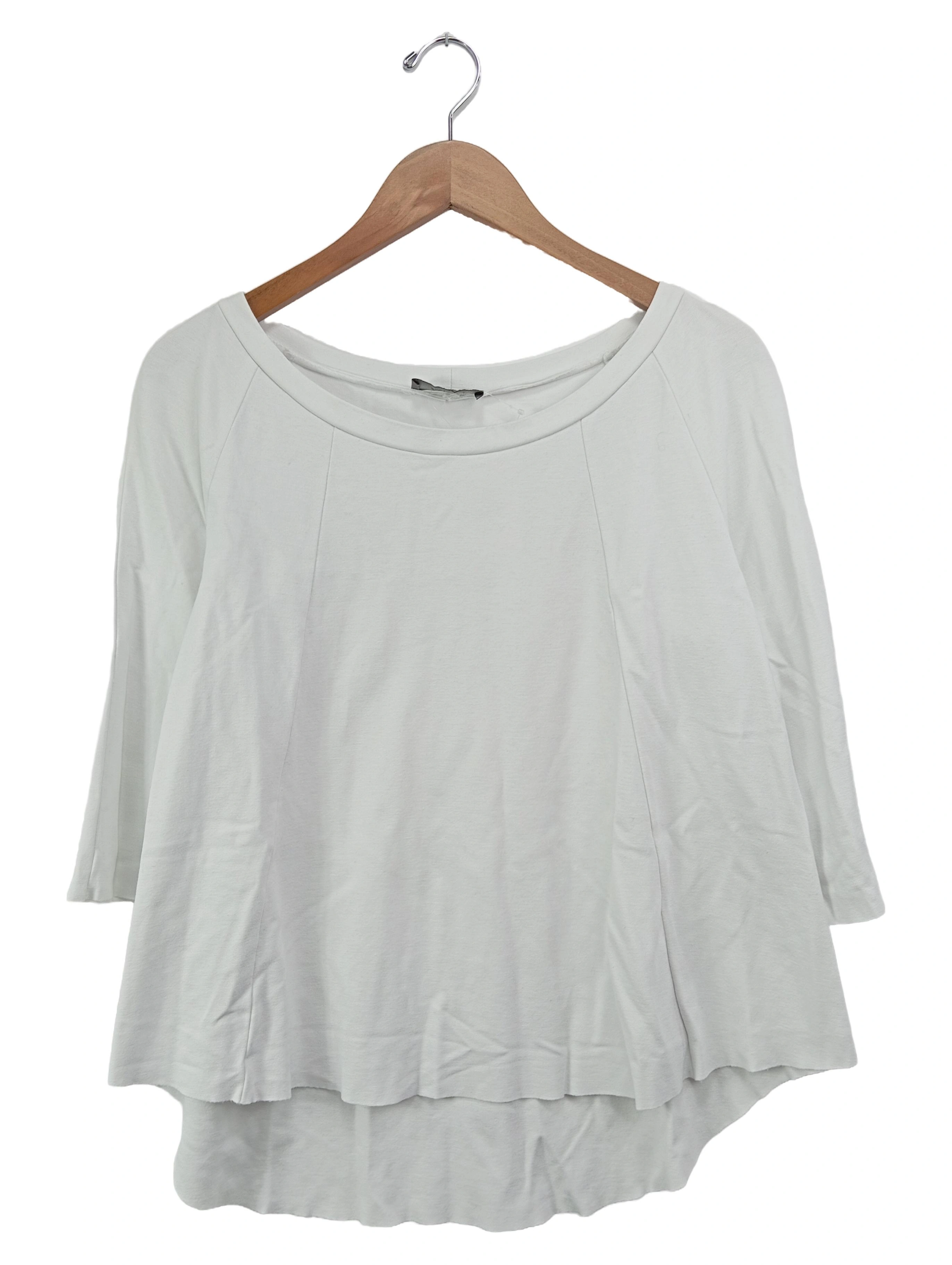 AUST Langarmshirt Damen Gr. 38/M Weiß Klassisch Basic 1