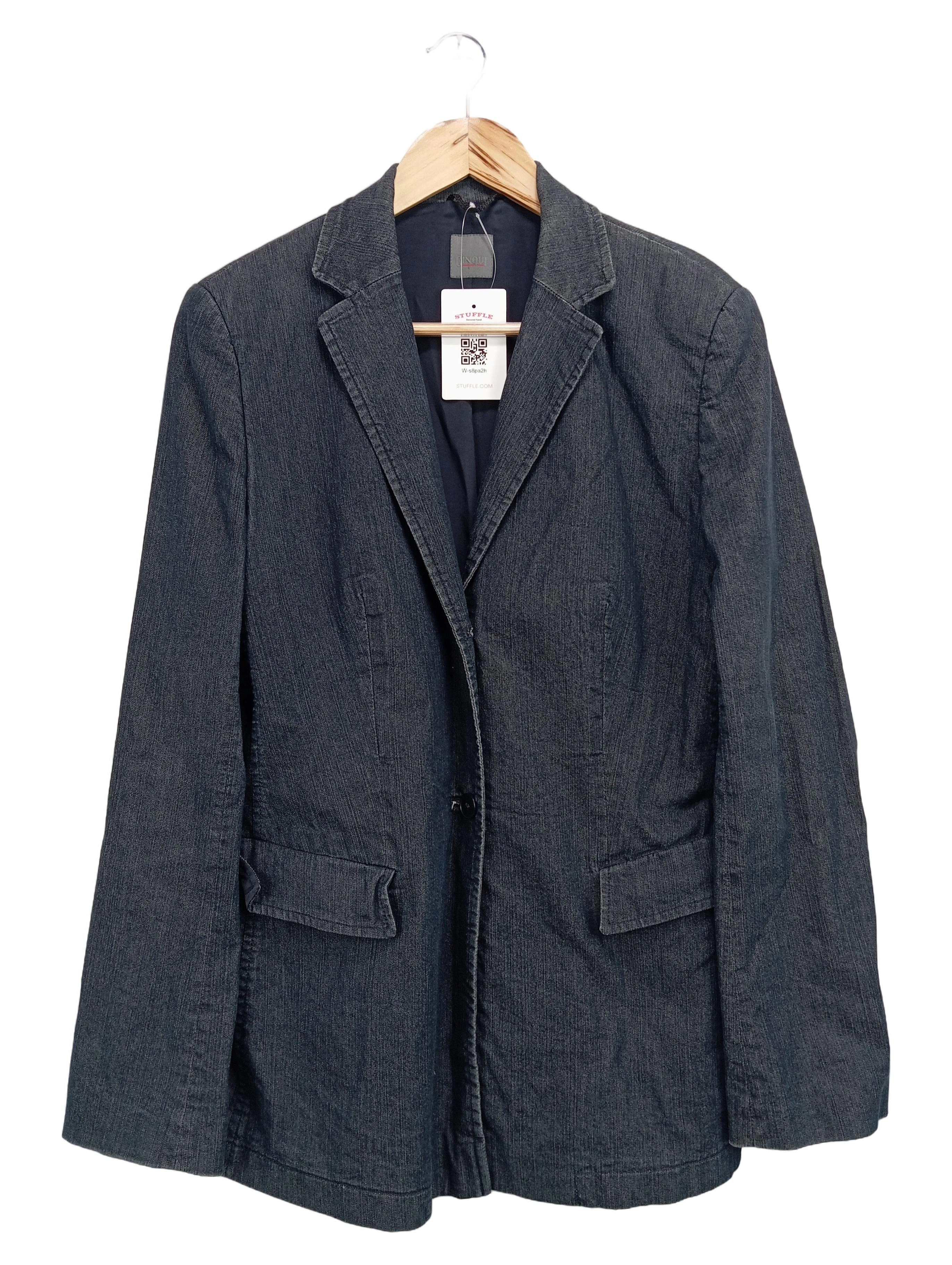 CINQUE Damen Blazer Gr. 40/M Blau Baumwolle Klassisch Elegant 1