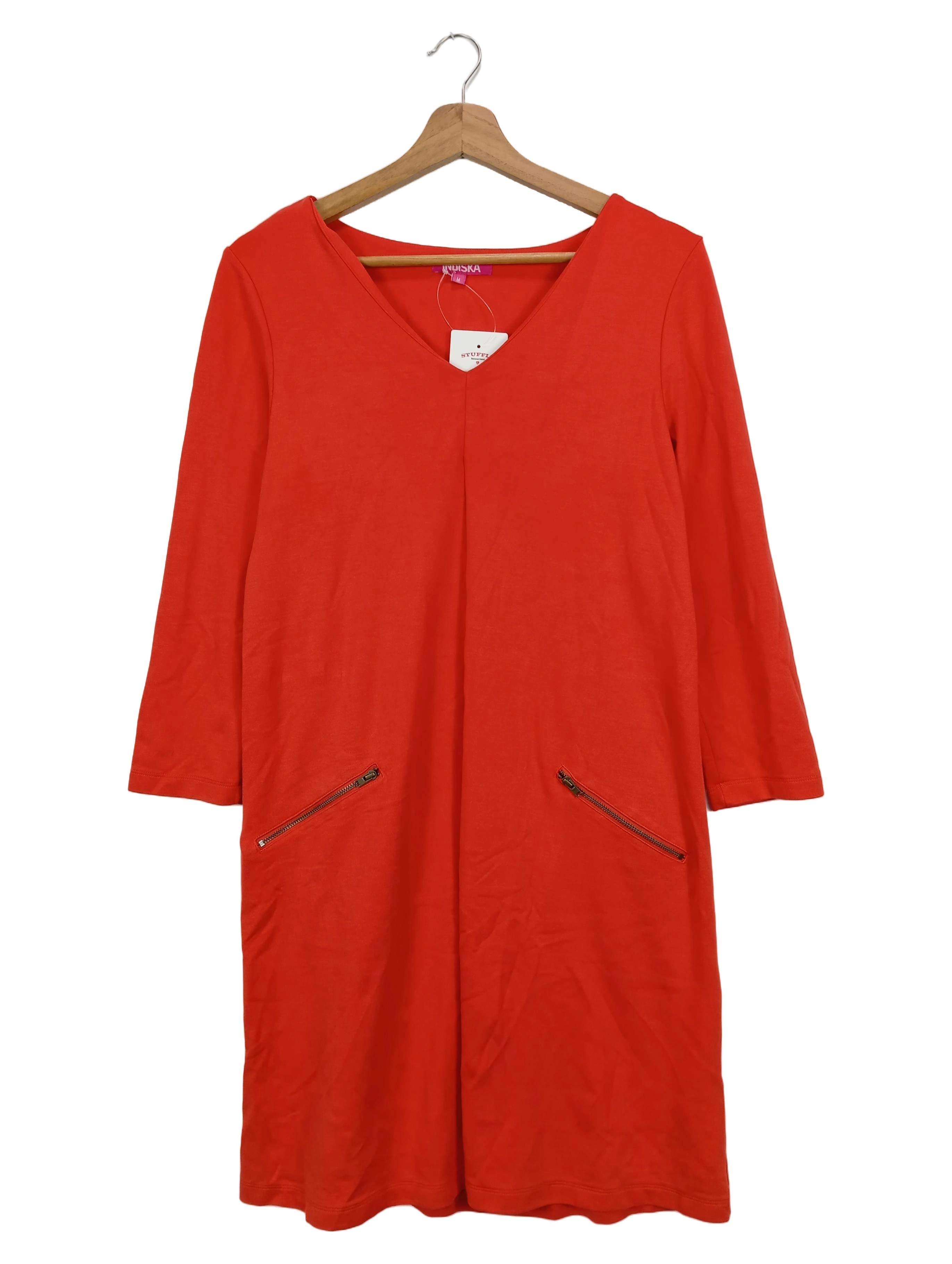 INDISKA Damen Freizeitkleid Rot Gr. 38;M Viskose Polyester Elegant Casual 1