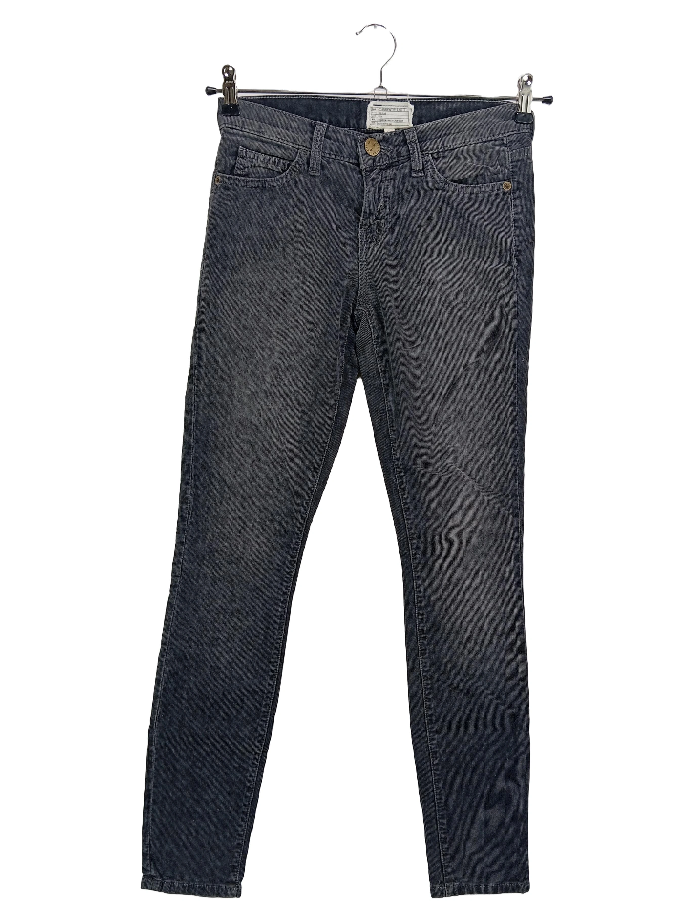 CURRENT/ELLIOTT Damen Jeans Straight Leg W25 Grau Animal-Print 1
