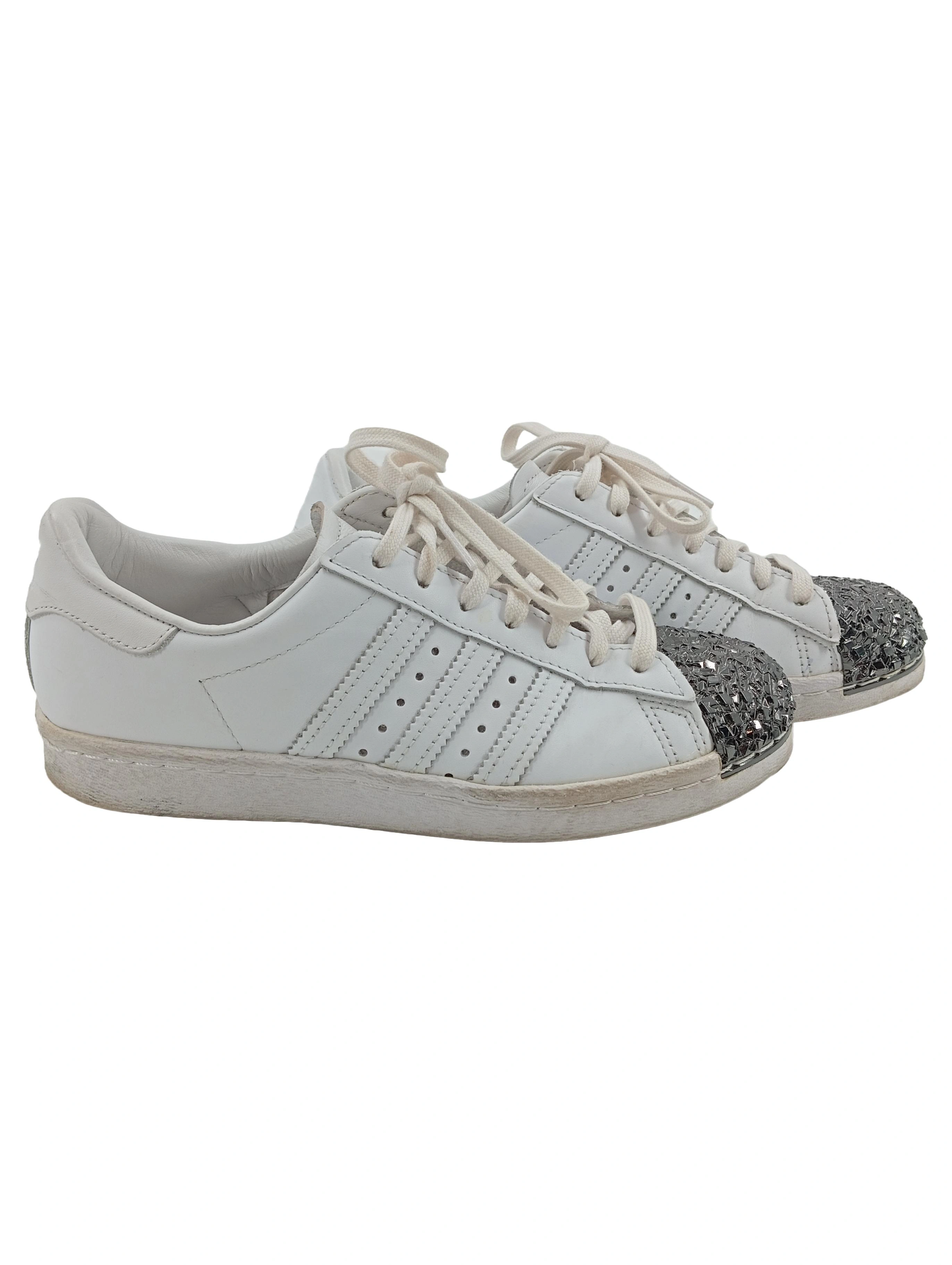 ADIDAS Sneaker low Damen Gr. 37 Weiß Glitzer Superstar 1