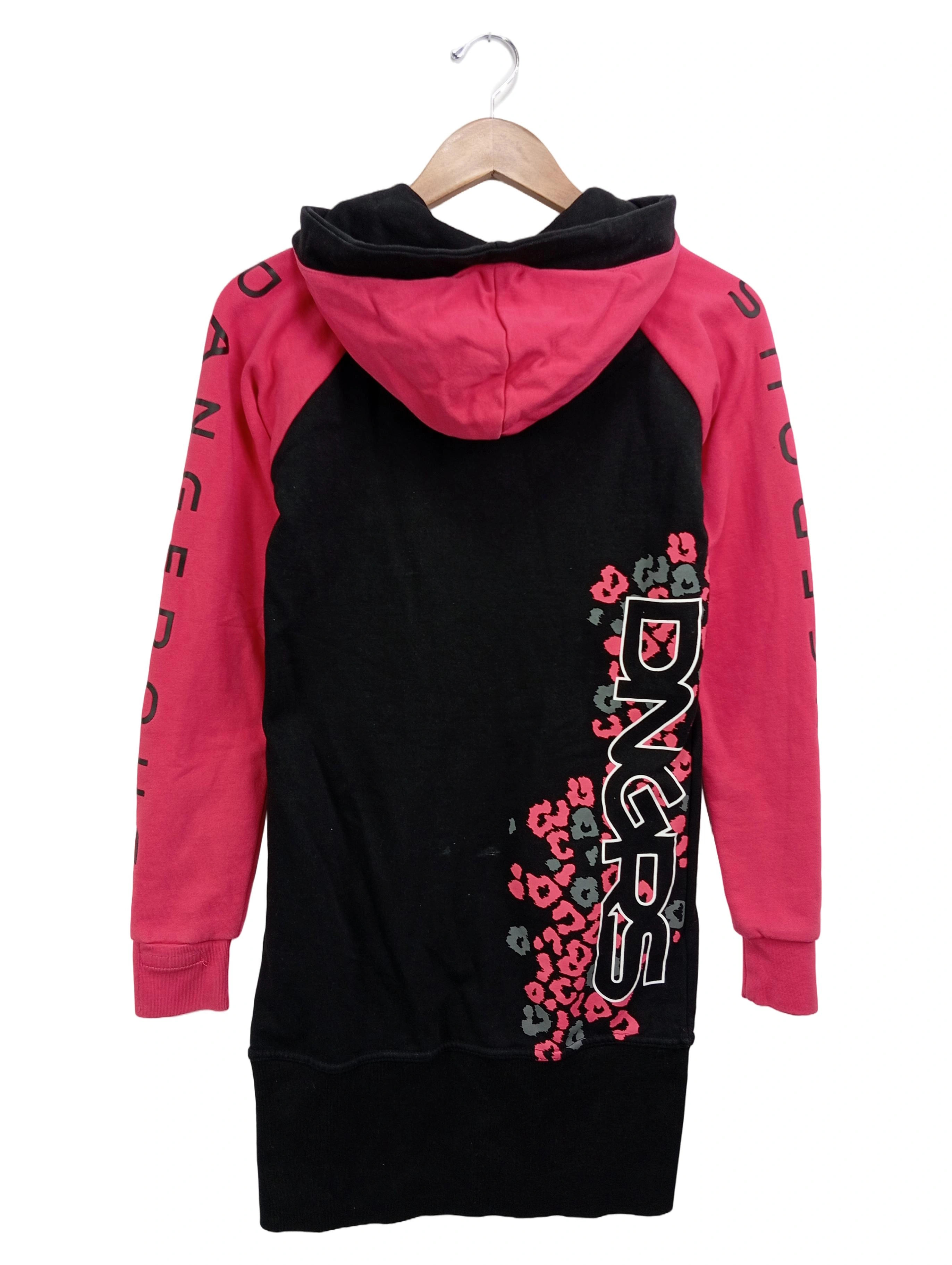 DNGRS Damen Kapuzenpullover XS/34 Schwarz Pink Tiermotiv Streetwear Hoodie 2