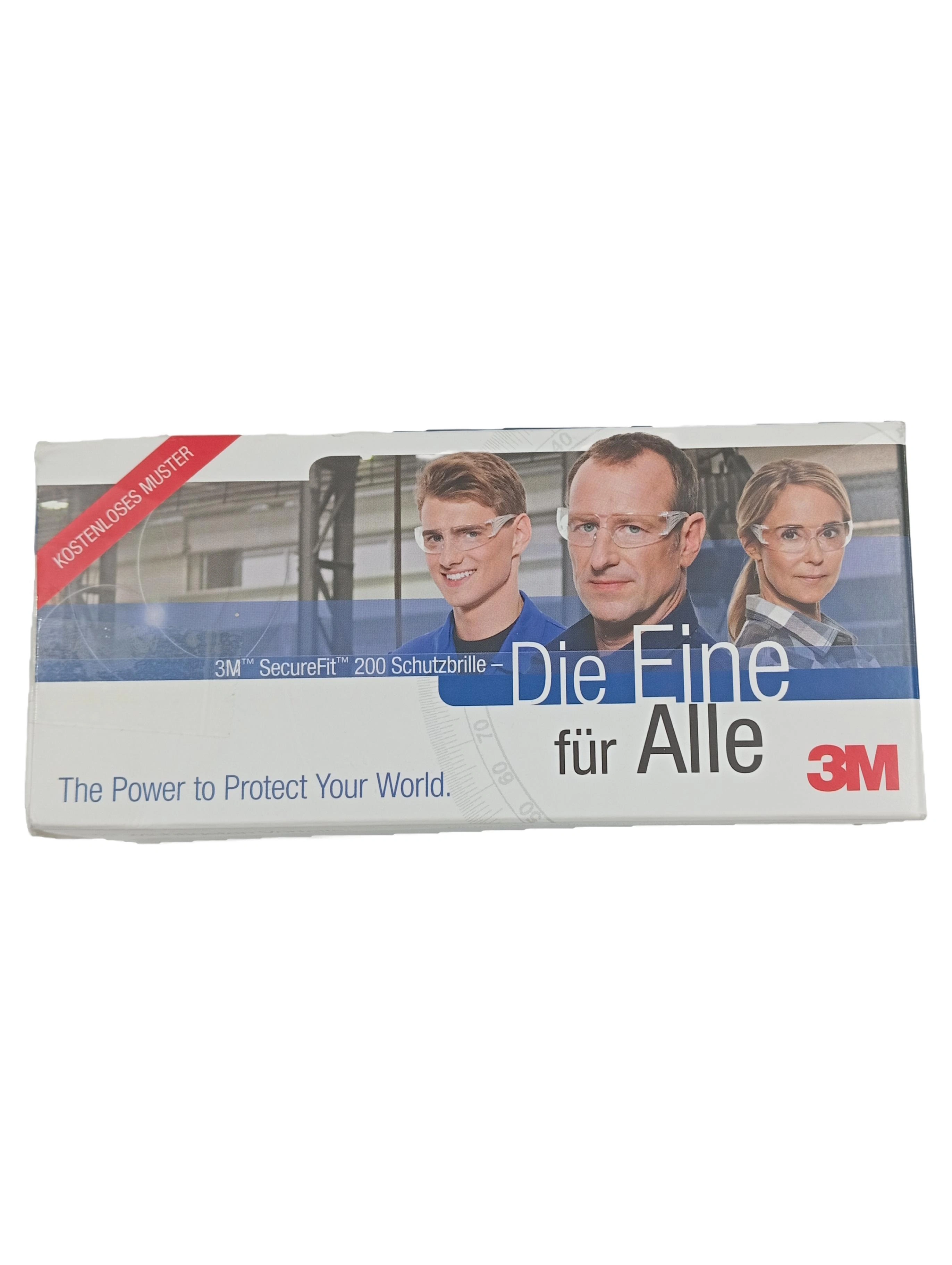 3M SecureFit 200 Schutzbrille Transparent Arbeitsschutz Brille Leicht 1