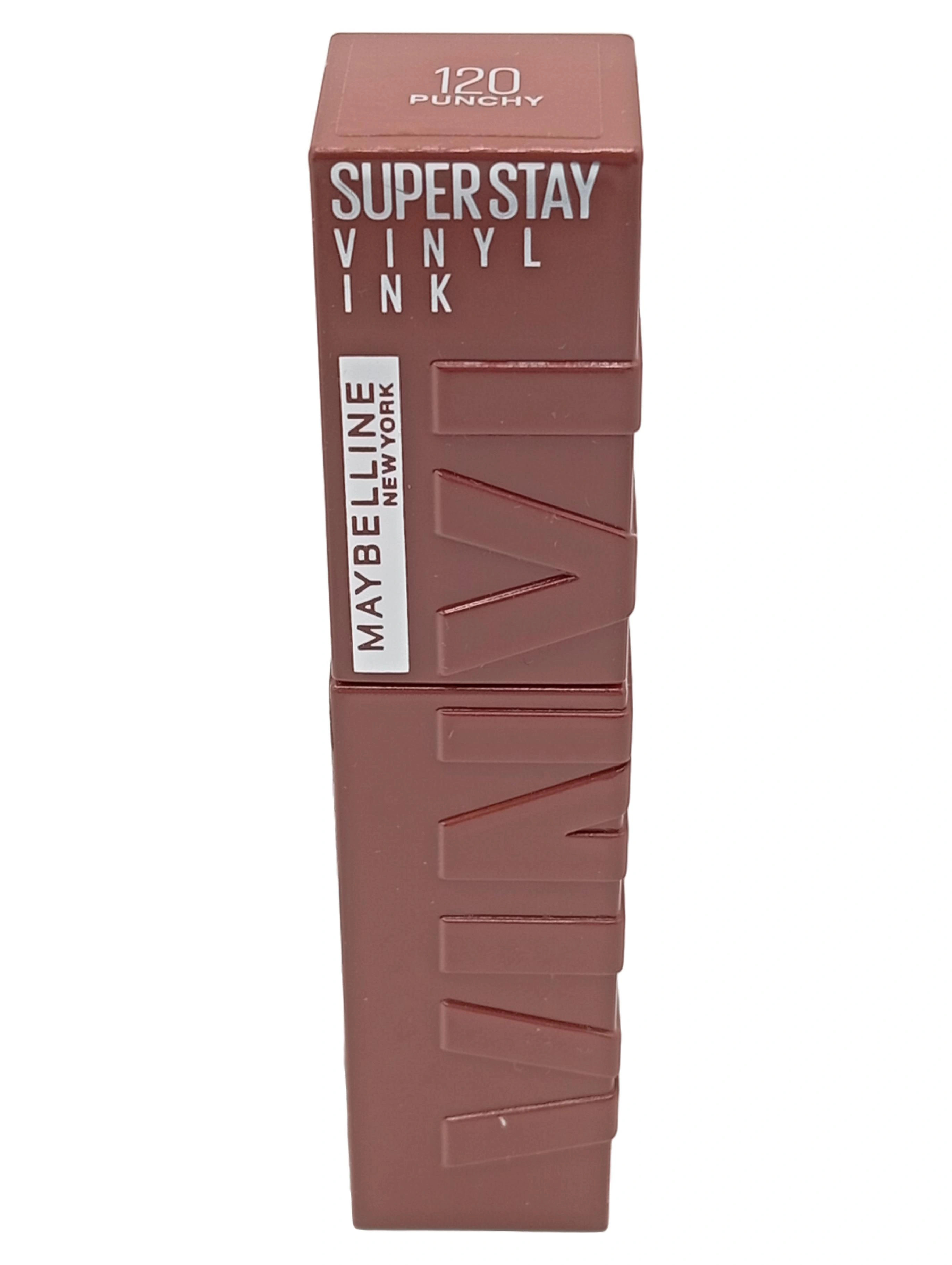 Maybelline Super Stay Vinyl Ink Lippenstift 120 Punchy Damen 1