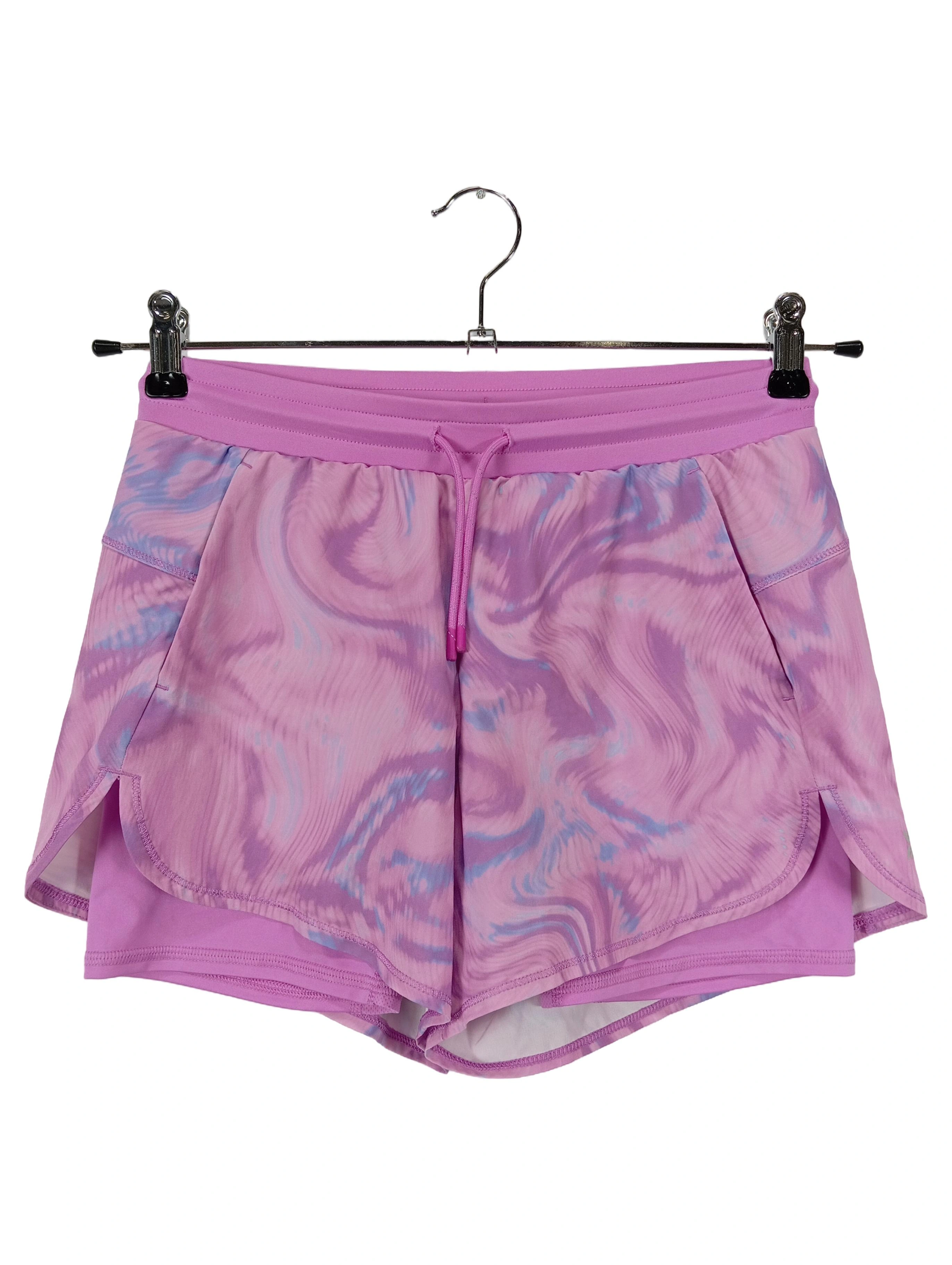 ALL IN MOTION Kinder Sport Shorts Gr. 164 Lila abstrakt gemustert 1
