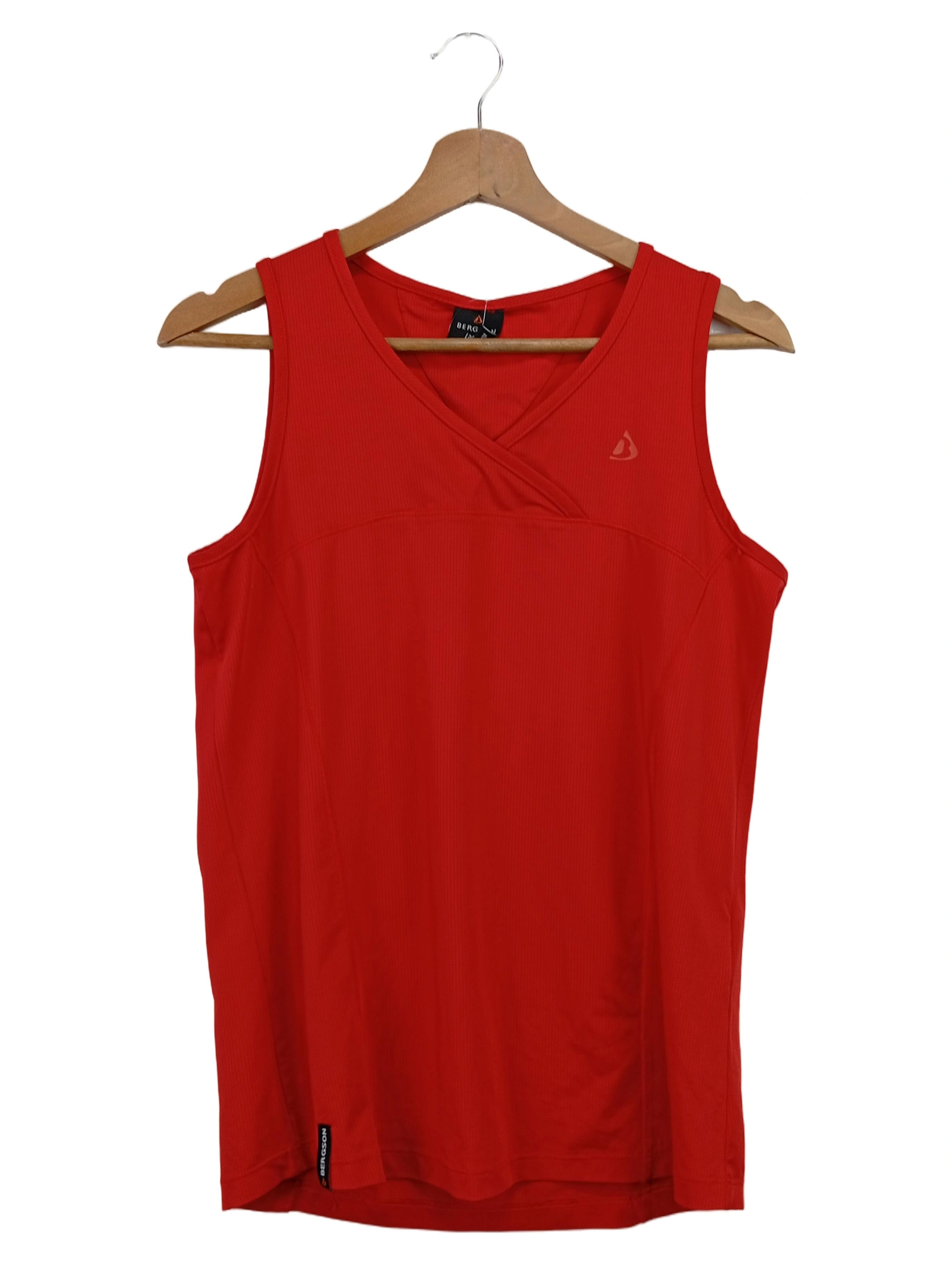 BERGSON Damen Sport Shirt Gr. 38/M Rot Ärmellos Tank Top 1