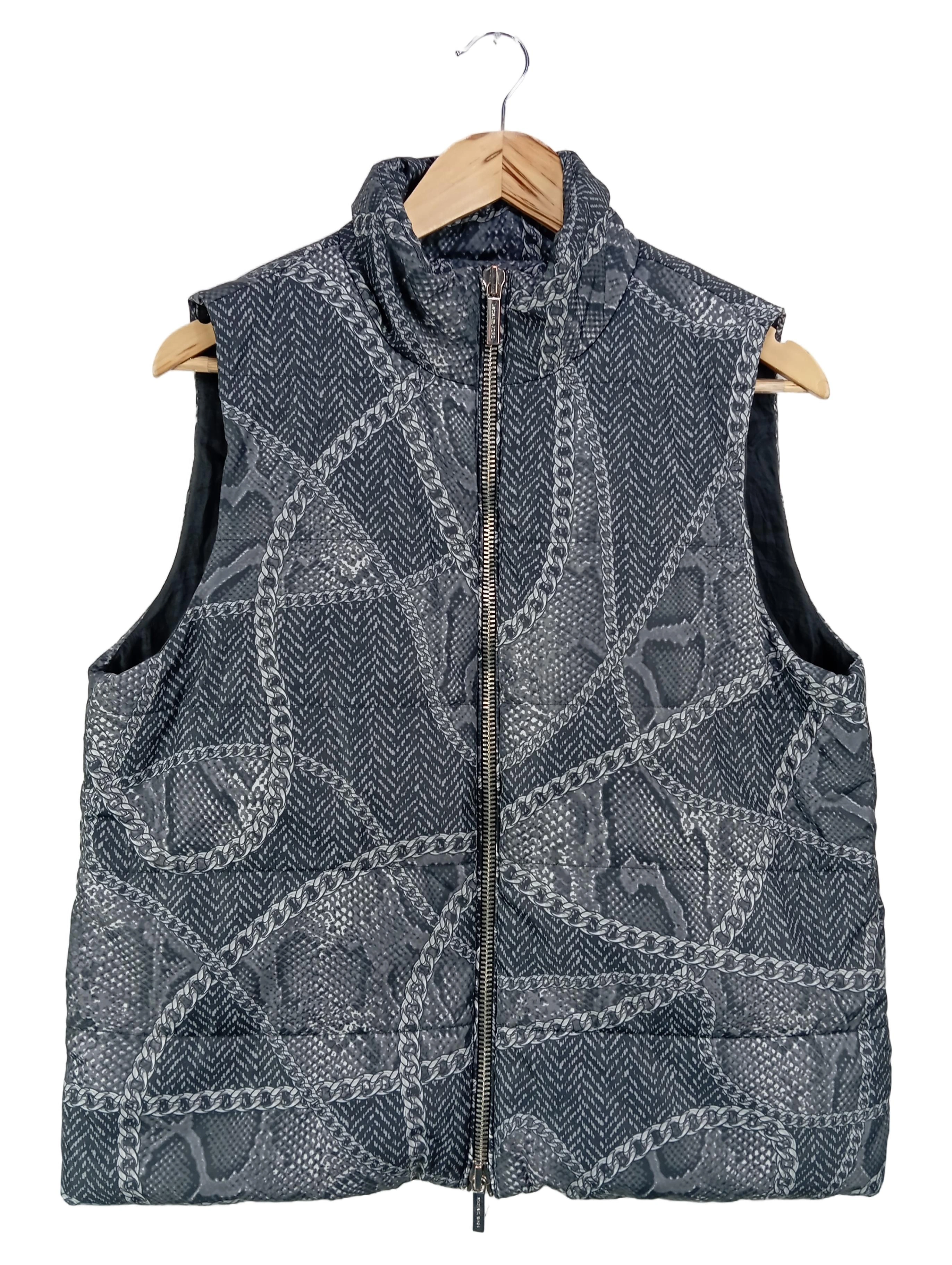 MICHAEL KORS Damen Leichte Weste Gr. 40/L Grau Tierdruck Gesteppt 1