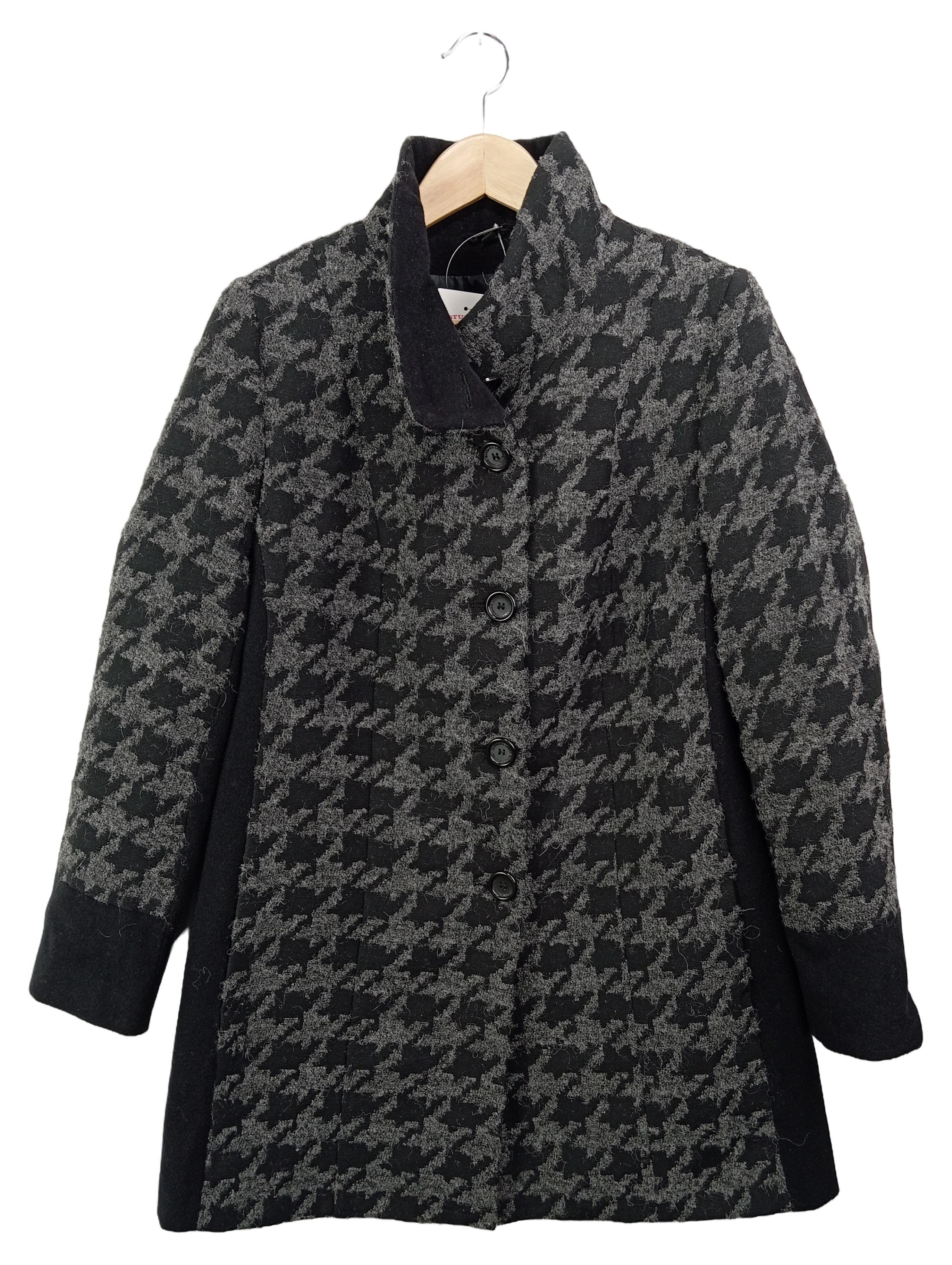 BARBARA LEBEK Wintermantel Damen 40;M Grau Klassisch Elegant Hahnentritt 1