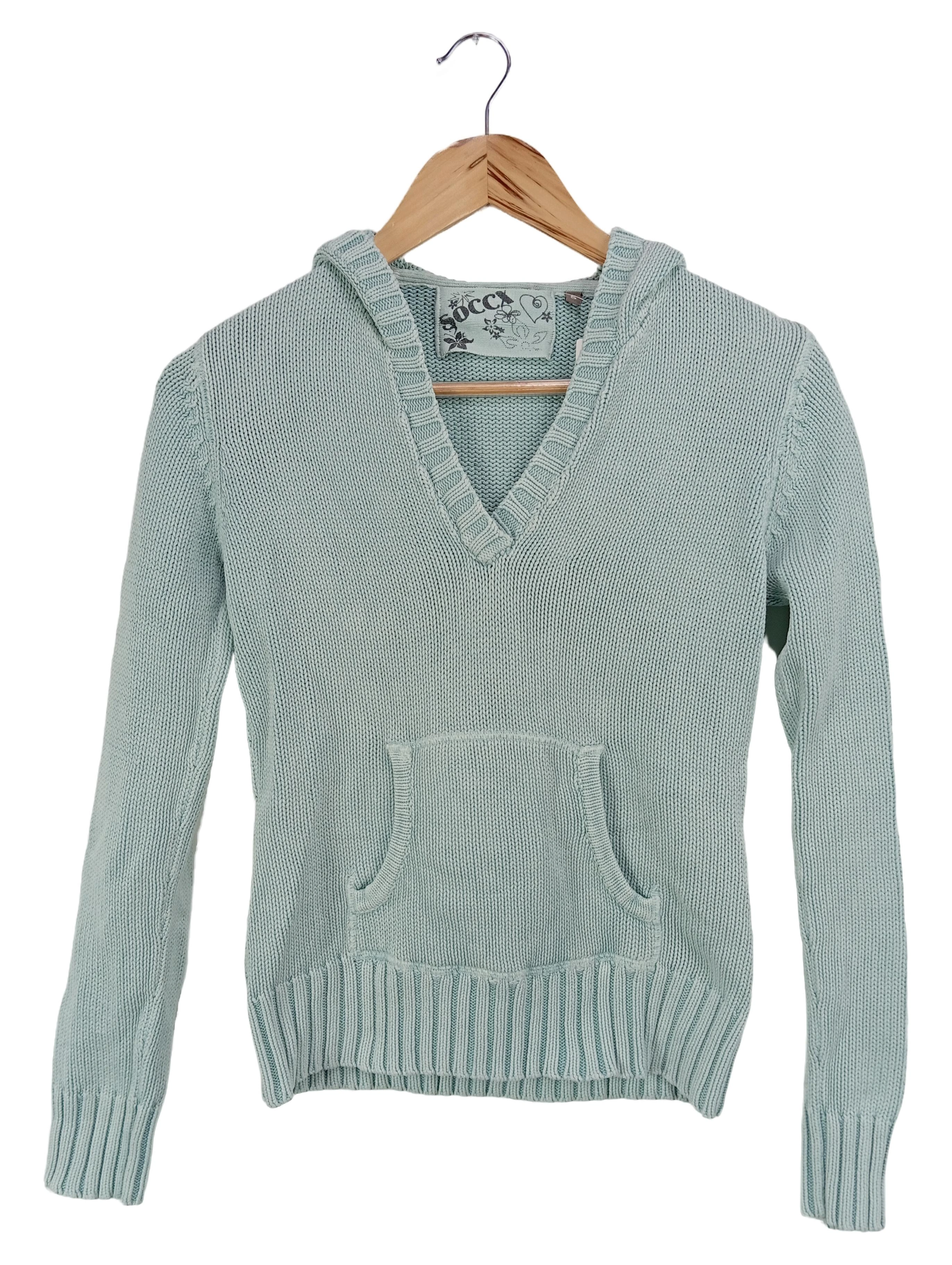 SOCCX Damen Kapuzenpullover Einheitsgröße Blau Casual Sportlich 1