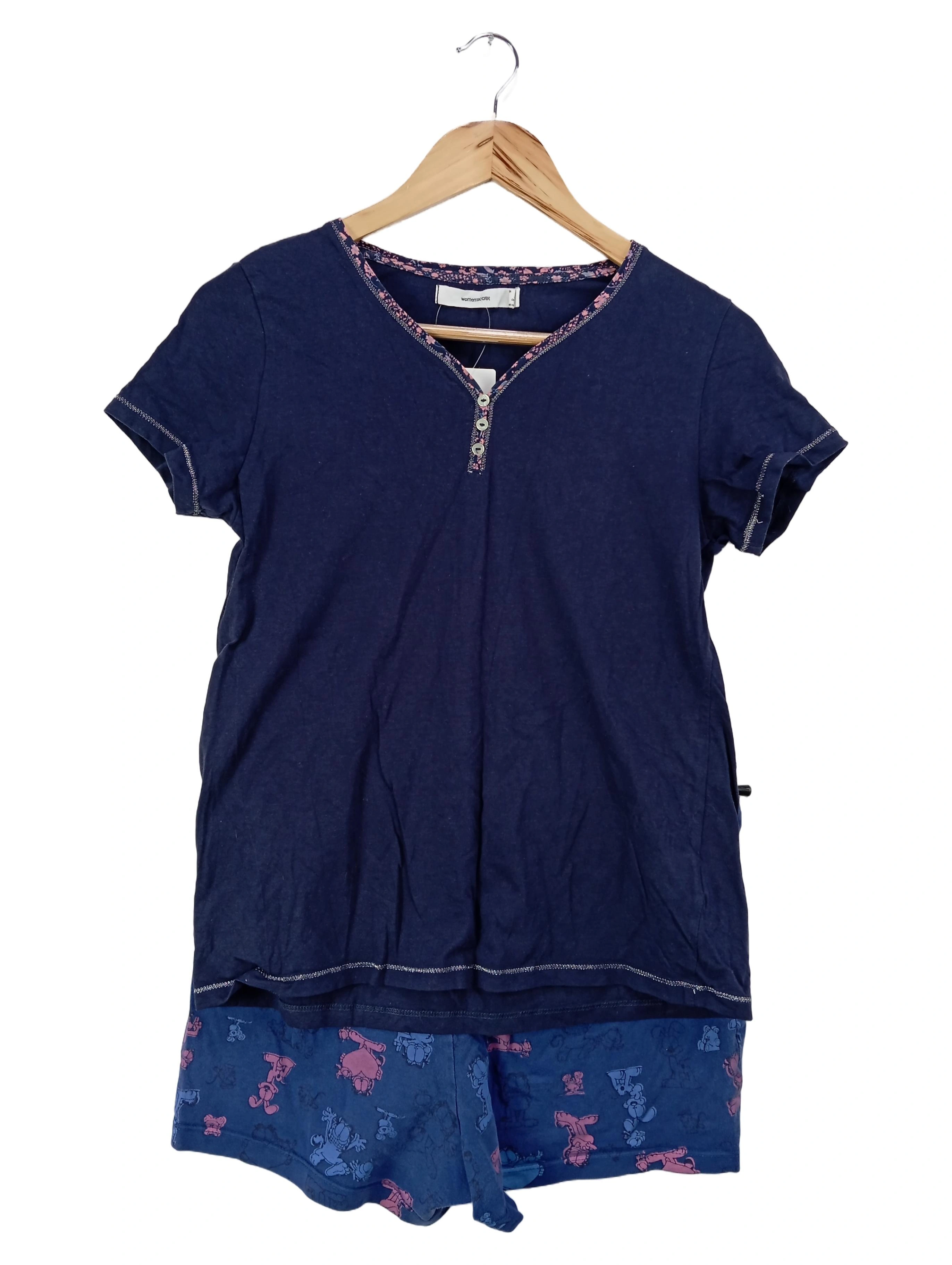 WOMENS SECRET Schlafanzug Damen 36/S Casual Blau Tiermotive Baumwolle 1