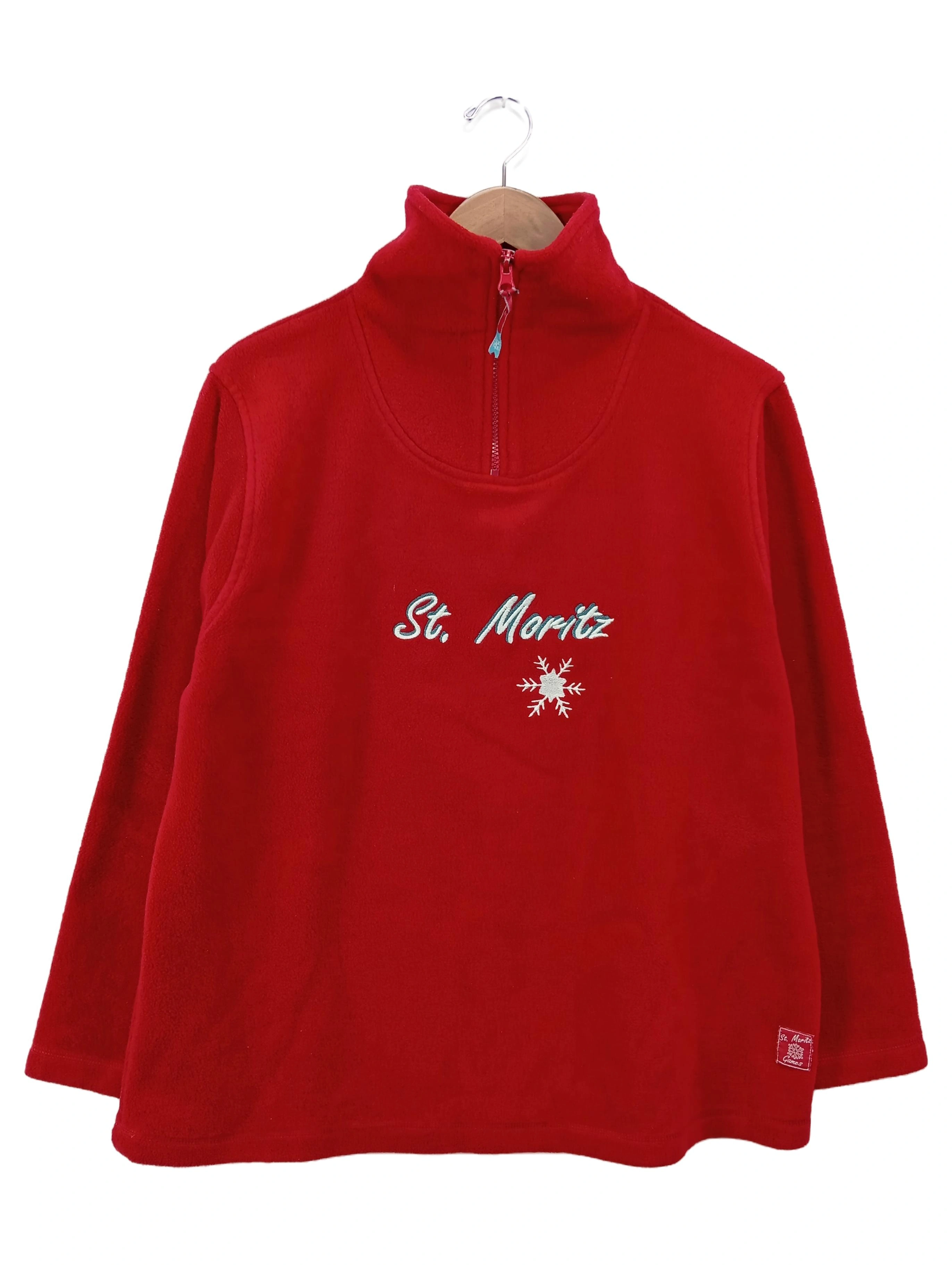 blue seven Sweatjacke Damen Rot Uni Schriftzug Reißverschluss Gr. XL 1