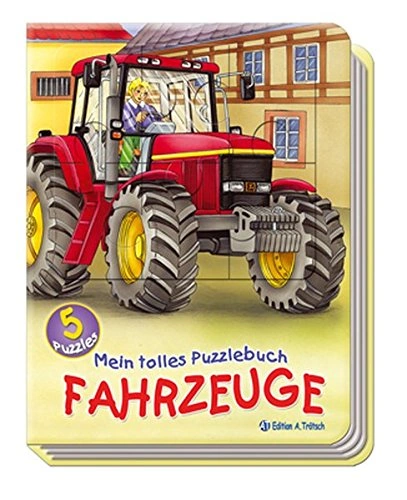 Edition Trötsch Puzzlebuch Fahrzeuge 5x12 Teile Kinder Lernspielzeug Feinmotorik 1
