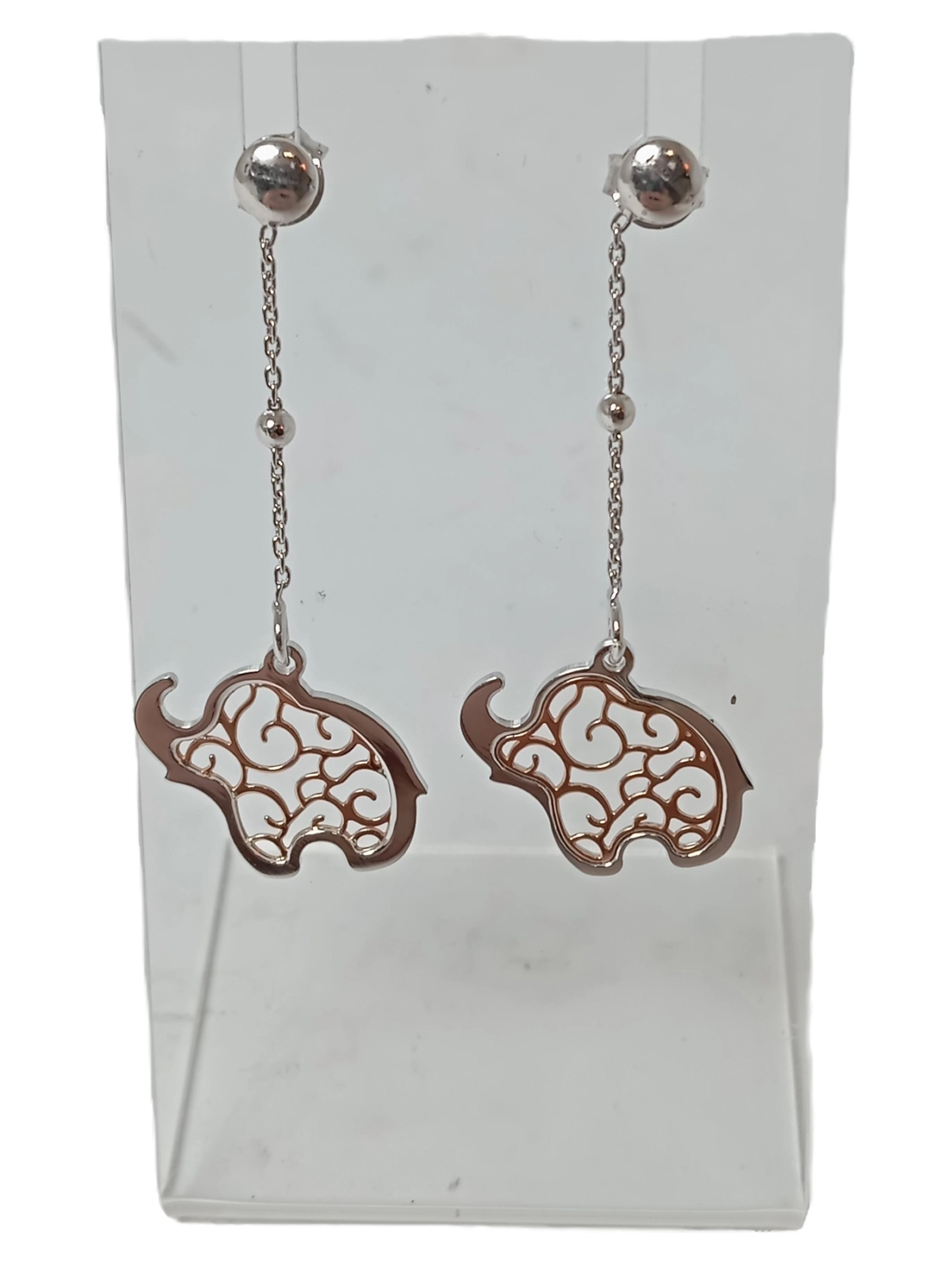 NOMINATION Ohrringe Damen Elefant Silber Elegant Hänger 3cm Metall 1