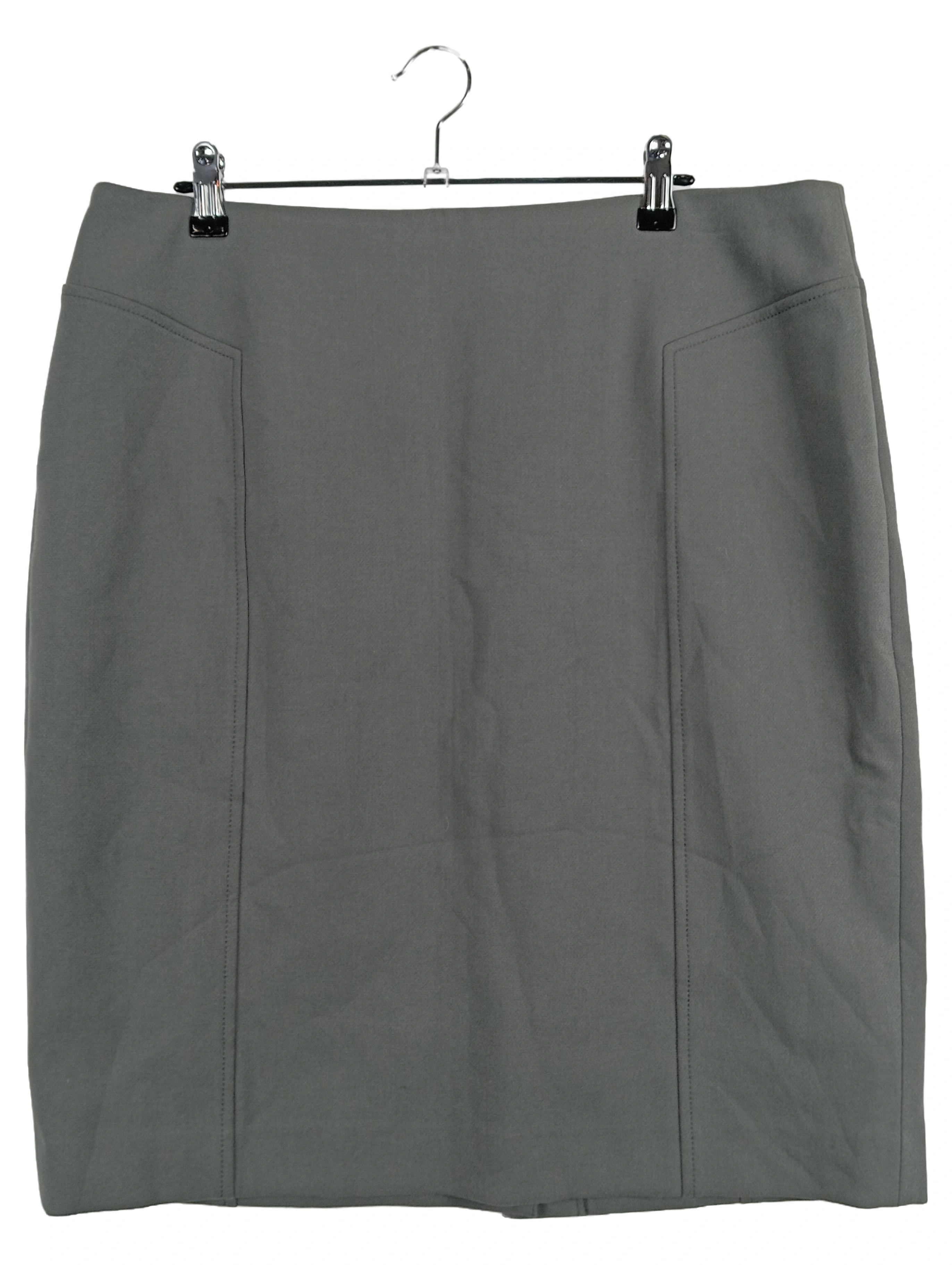 HALOGEN Bleistiftrock Damen 42/XL Grau Business Elegant 1