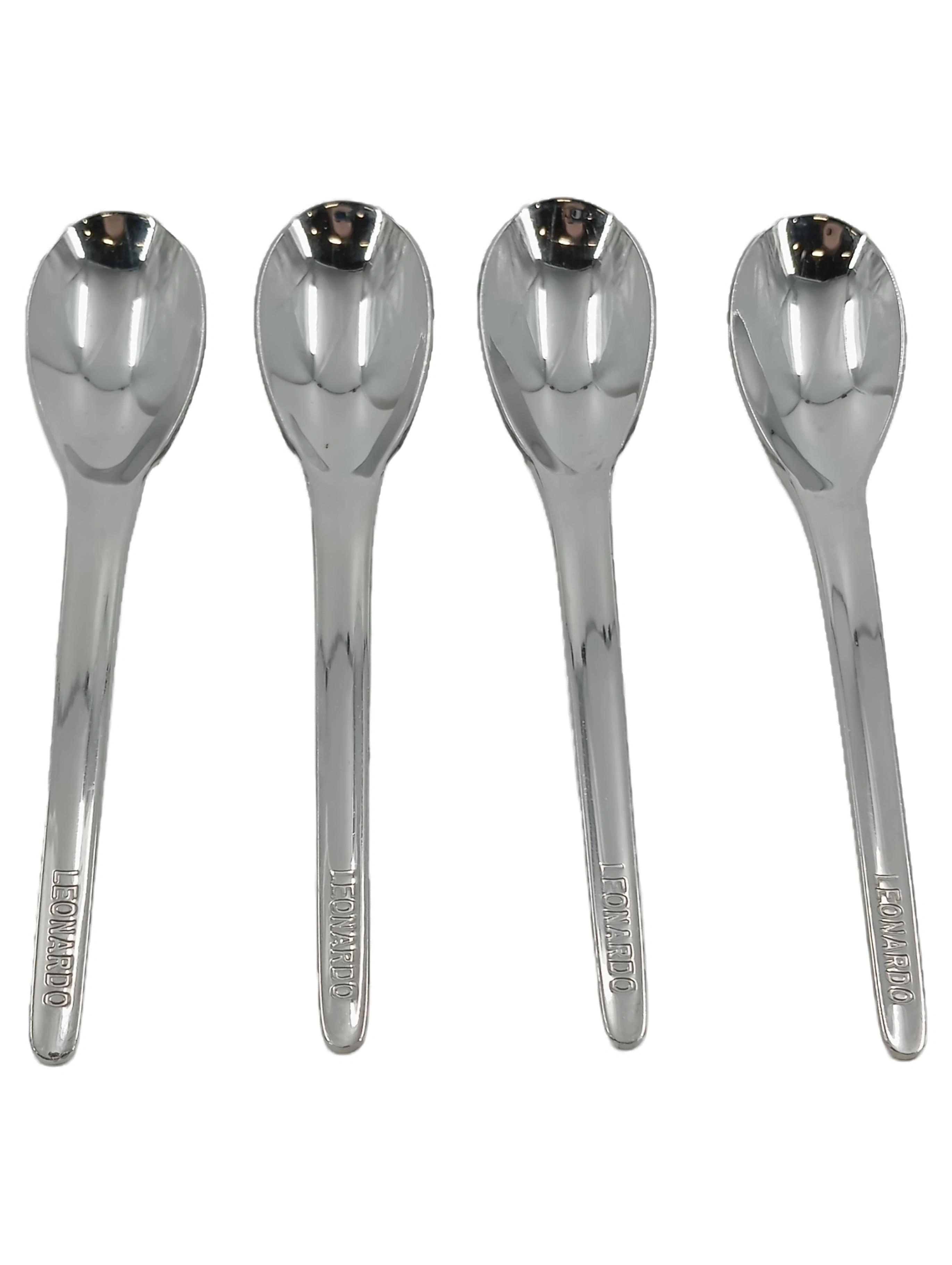 LEONARDO Teelöffel Set 4 Stück Silber Modern Besteck Löffel 1