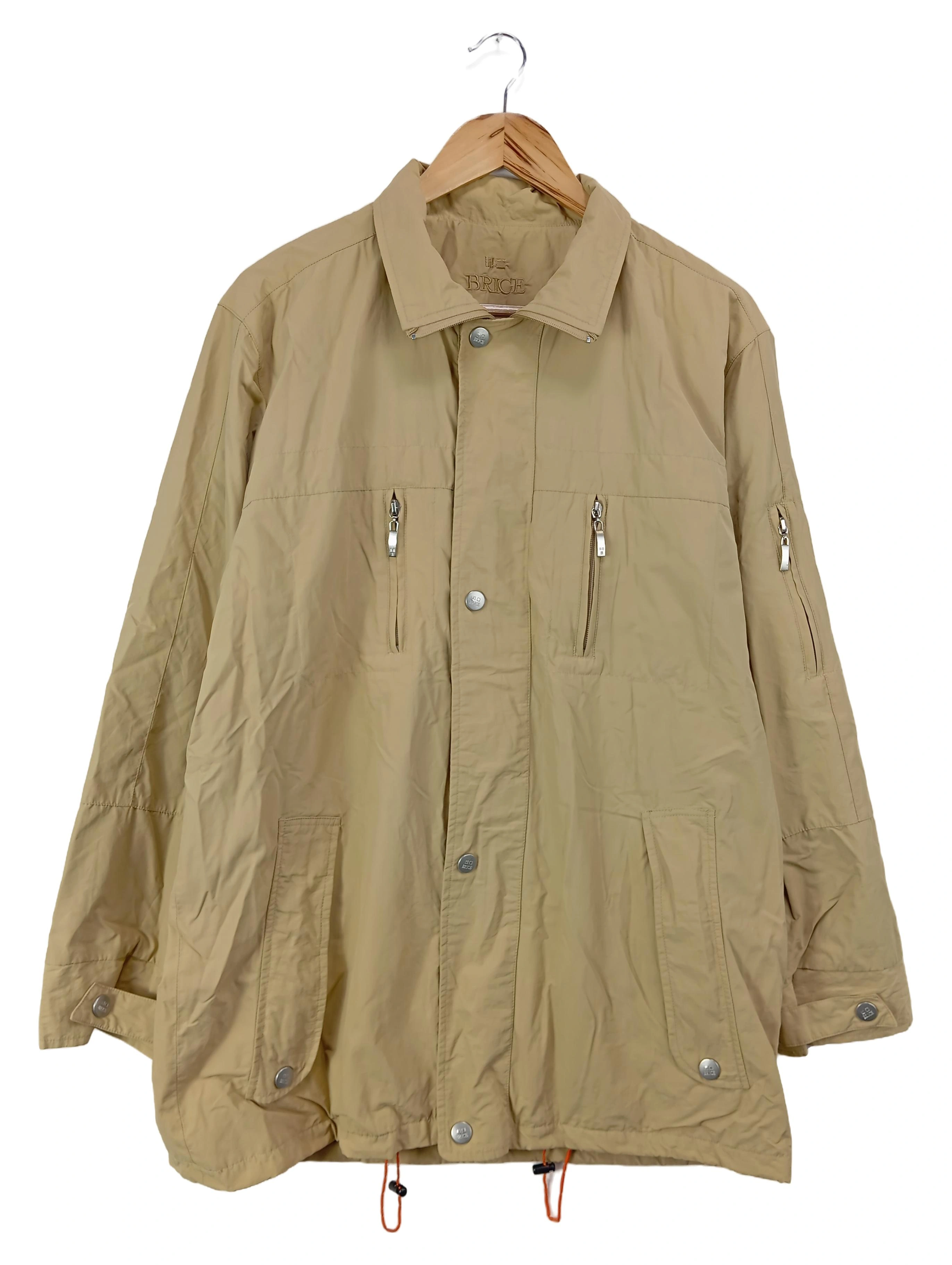 BRICE Herren Leichte Jacke Gr. 50/L Beige Klassisch Woll-Mix Übergangsjacke 1
