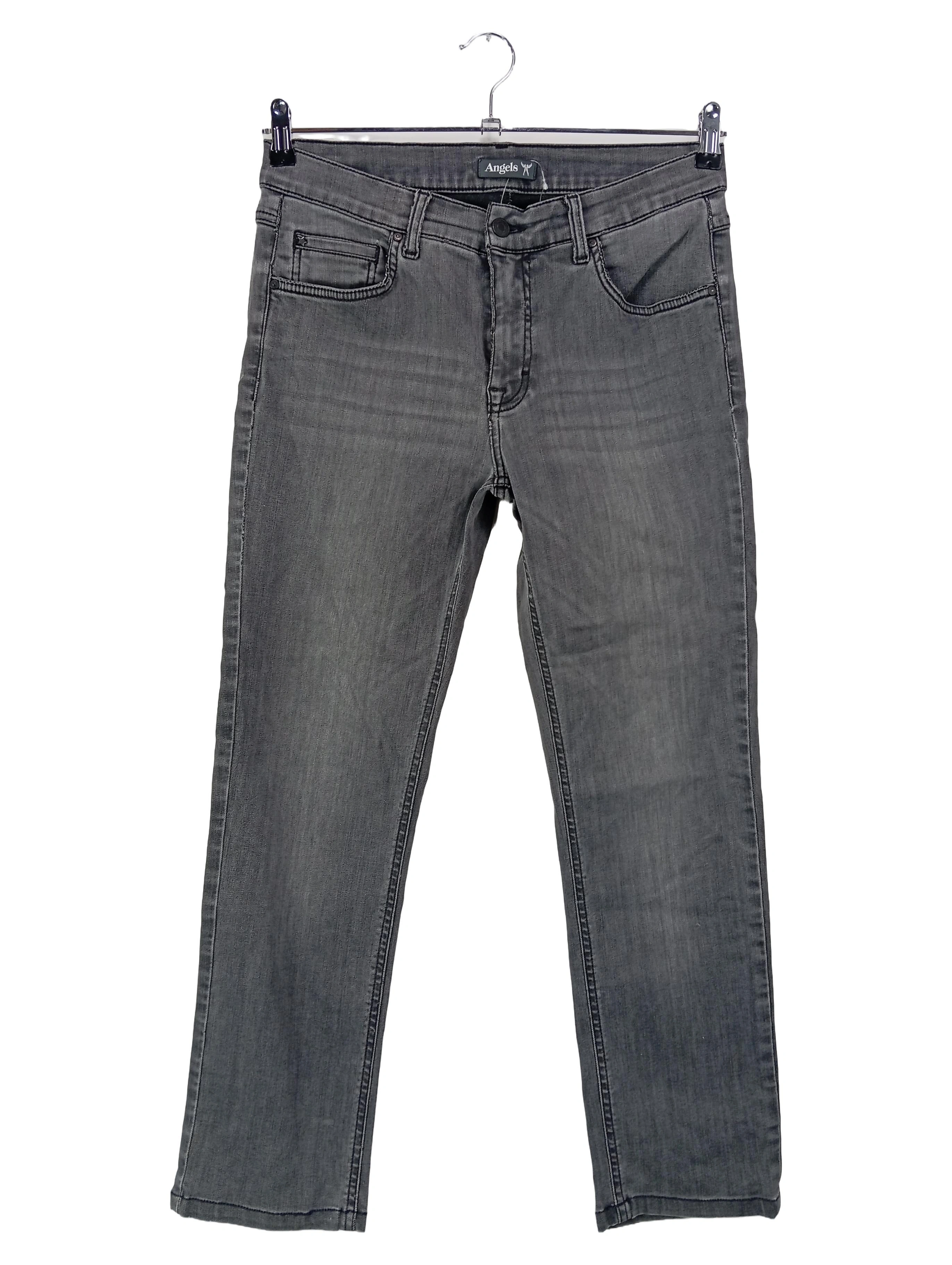 ANGELS Damen Jeans Tapered Fit W32/40/L Grau Casual Stretch 1