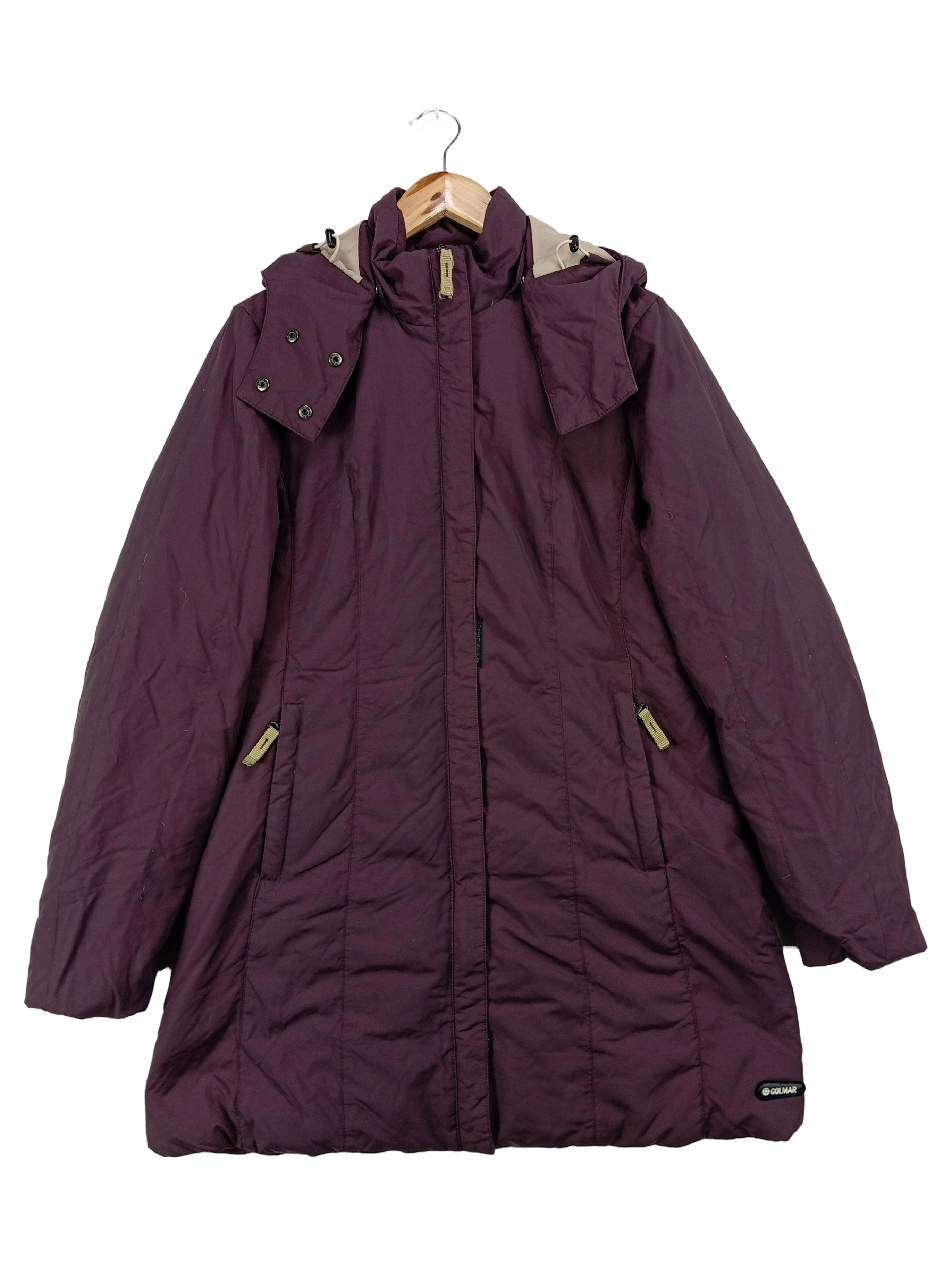 COLMAR Damen Steppmantel Gr. 42/XL Lila Elegant mit Kapuze 1