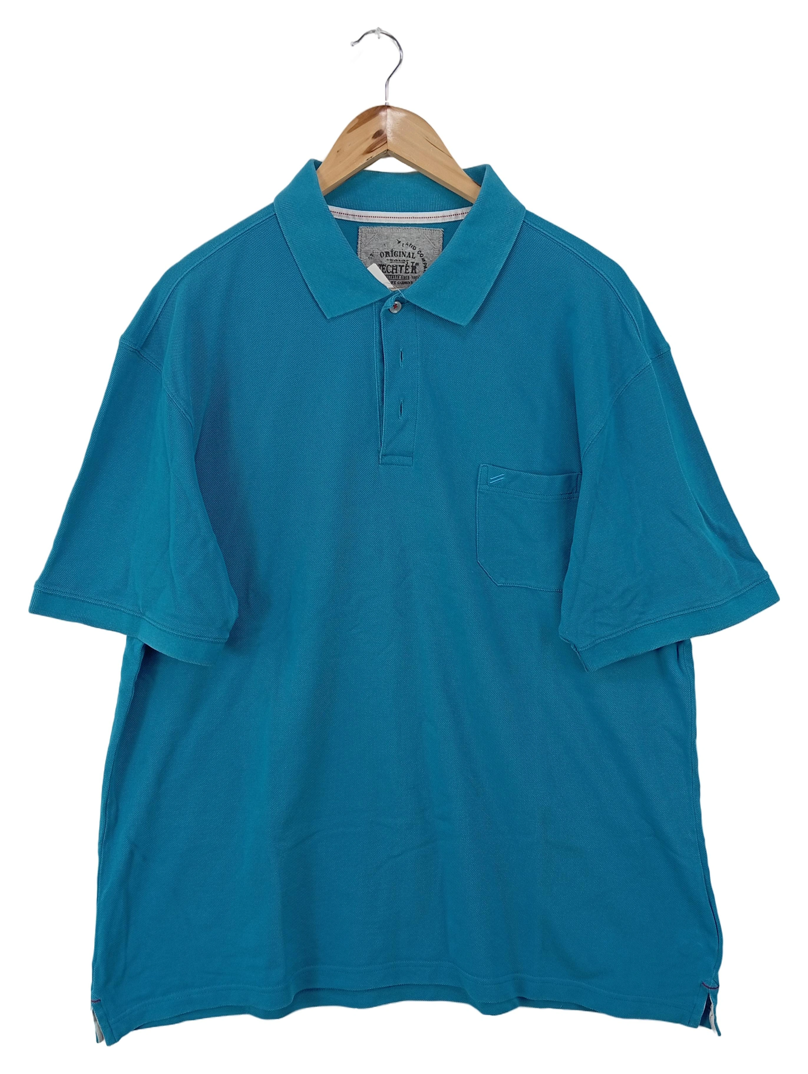 HECHTER Herren Poloshirt 44/XXL Casual Basic Blau Baumwolle 1