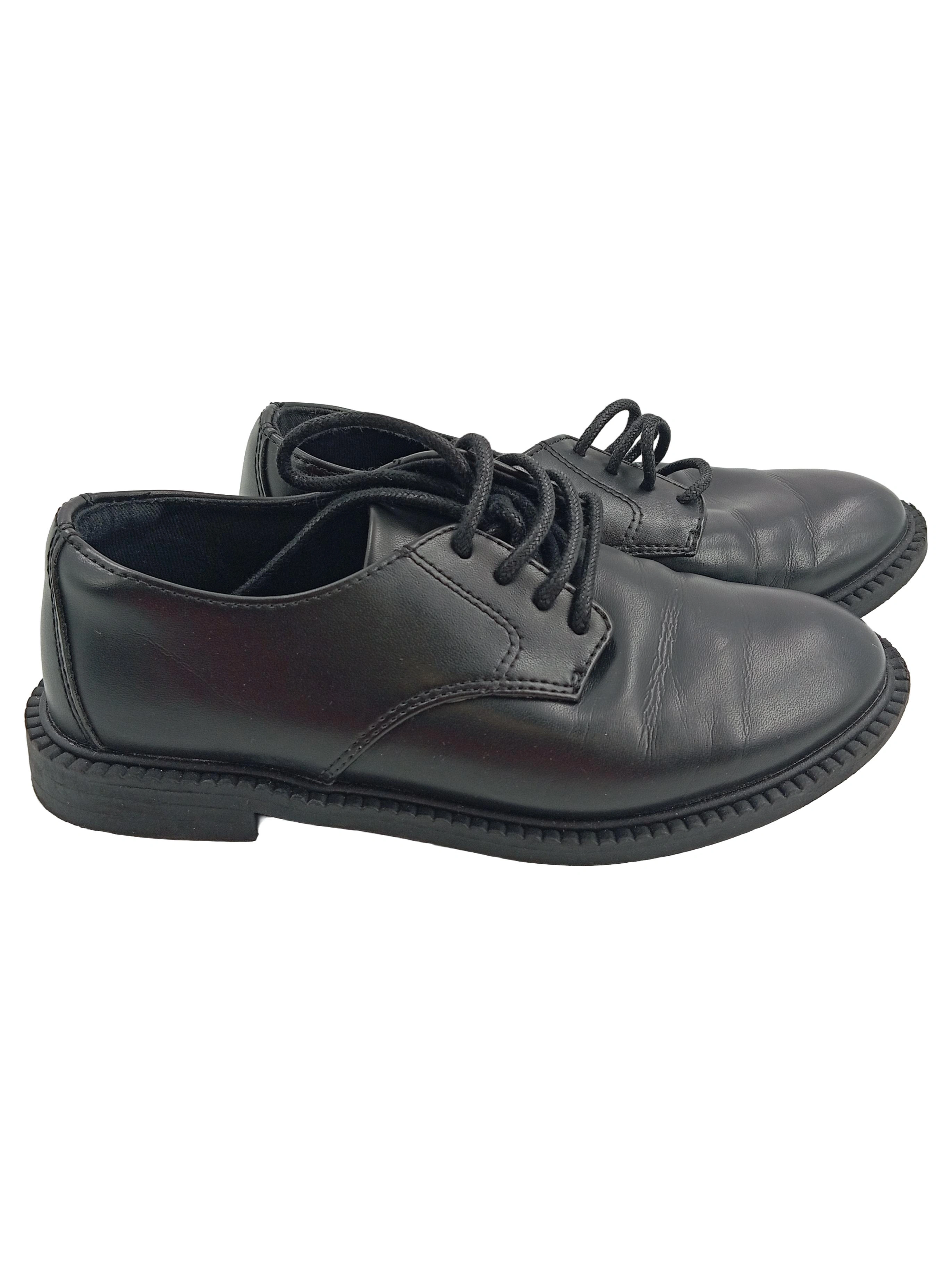 ZARA Kinder Schnürschuhe Gr. 32 Schwarz Klassisch Basic Schule 1