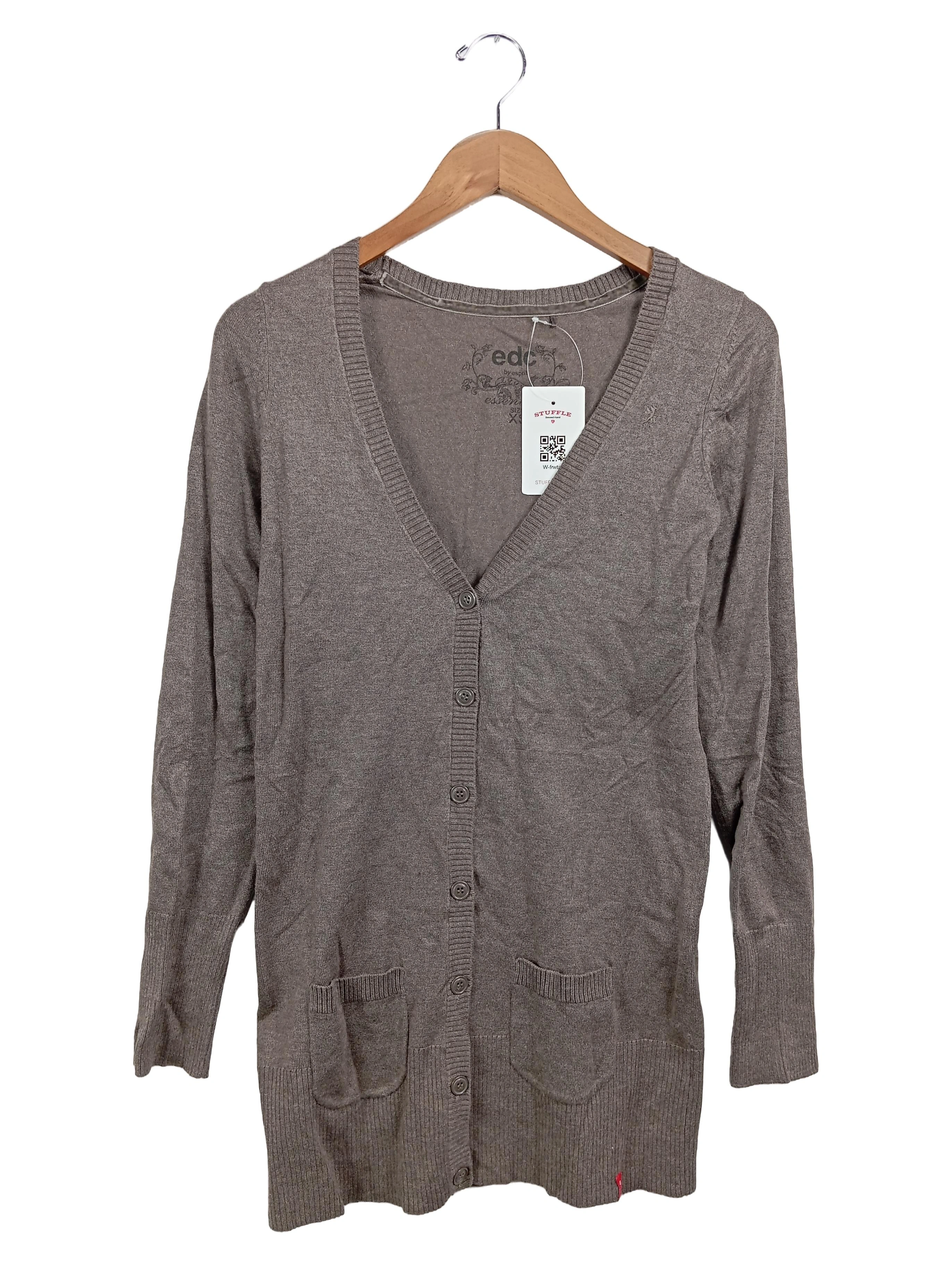 Damen Strickjacke 3/4 Arm - Leichter Cardigan Mit Rüschen