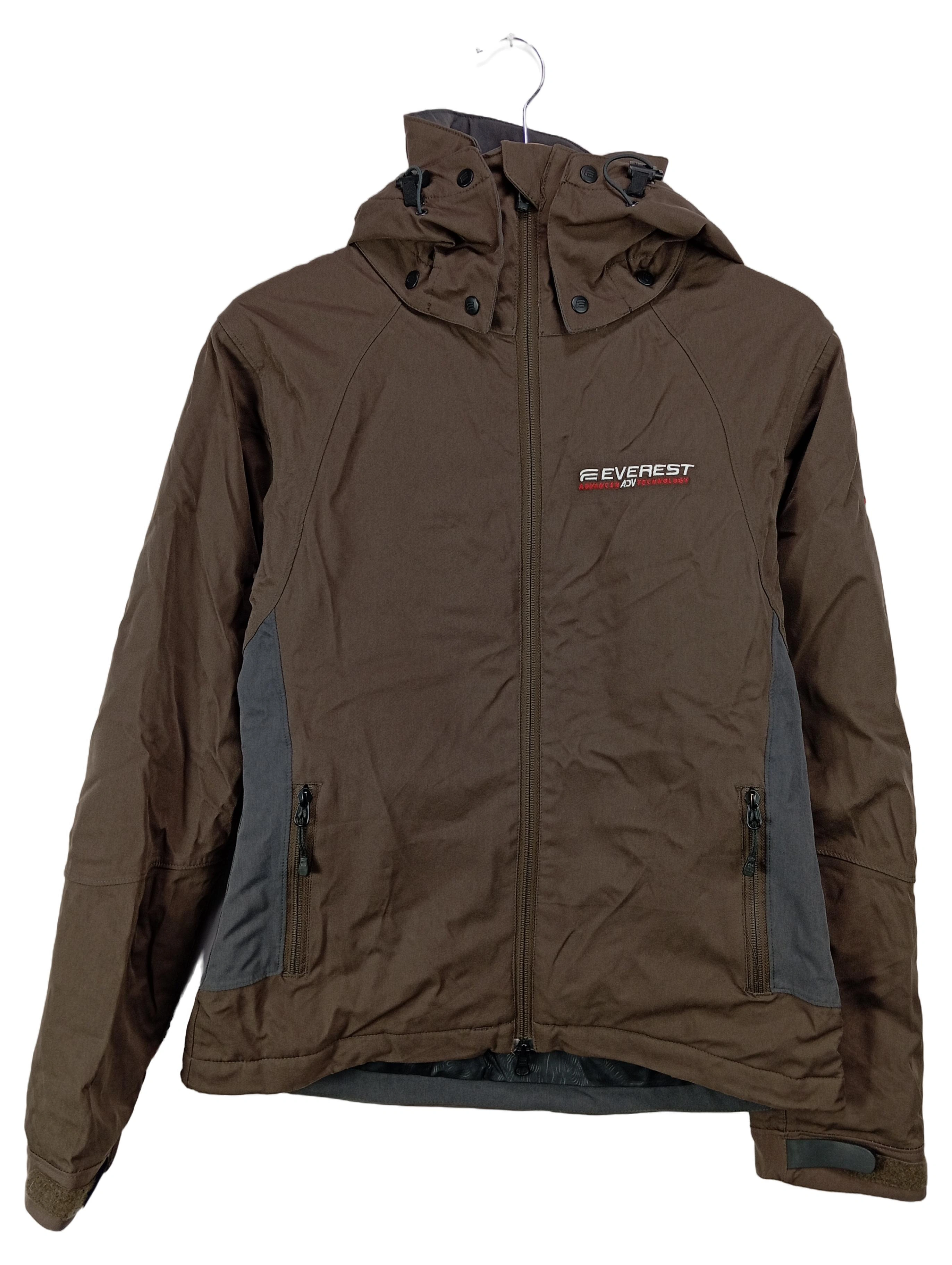 EVEREST Damen Outdoorjacke Gr. 36/S Braun Sportlich Kapuze Reißverschluss 1