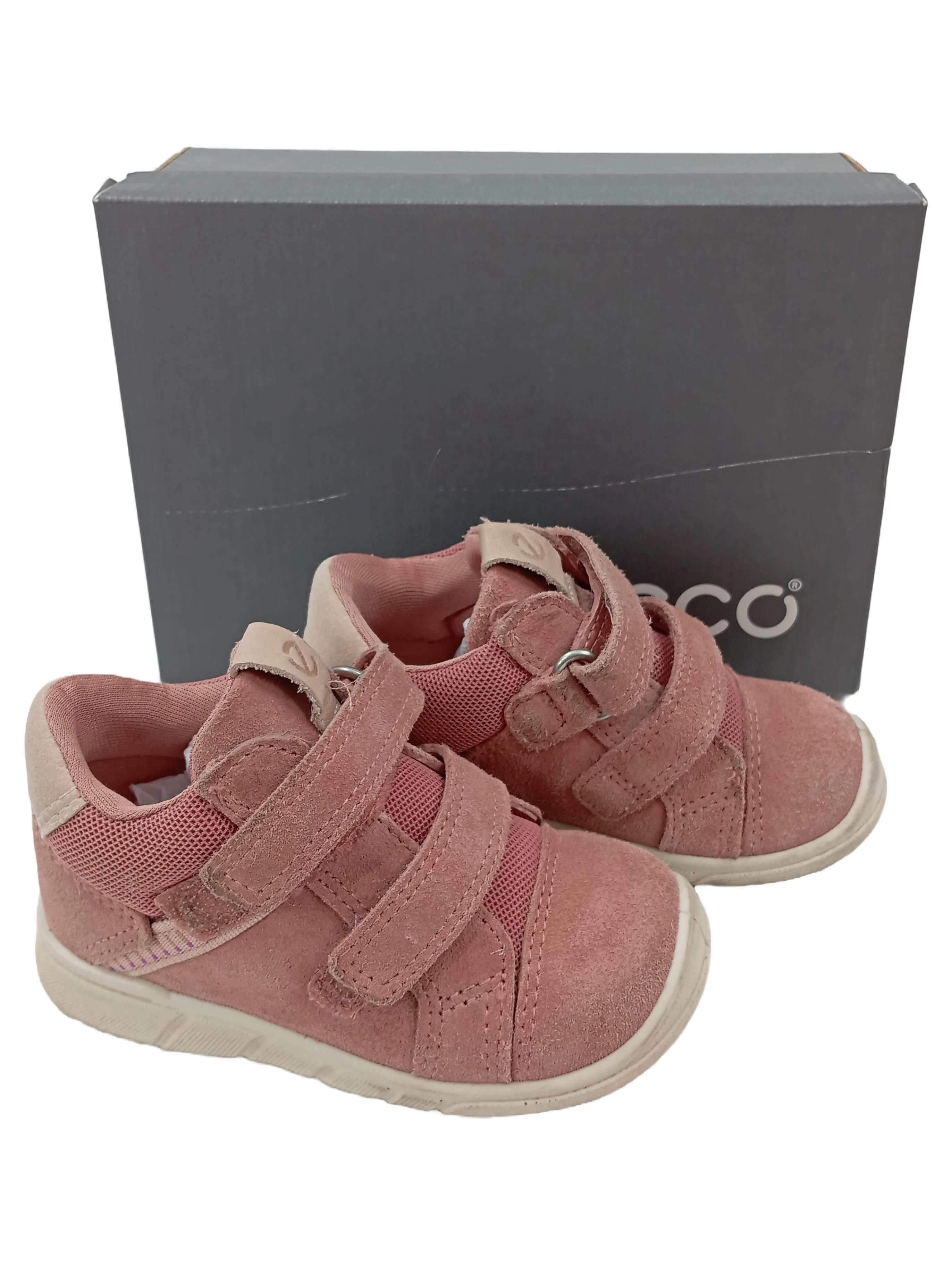 ECCO Kinder Sneaker low Rosa Gr. 22 Klettverschluss Freizeitschuh 1