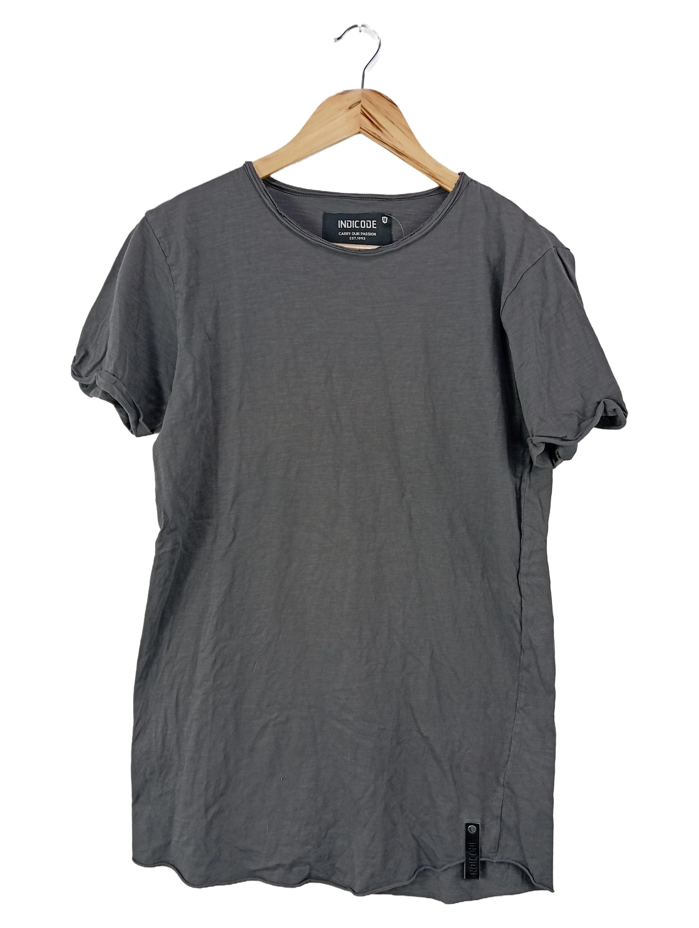 INDICODE Herren T-Shirt Gr. M/48 Grau Basic Casual Baumwolle 1