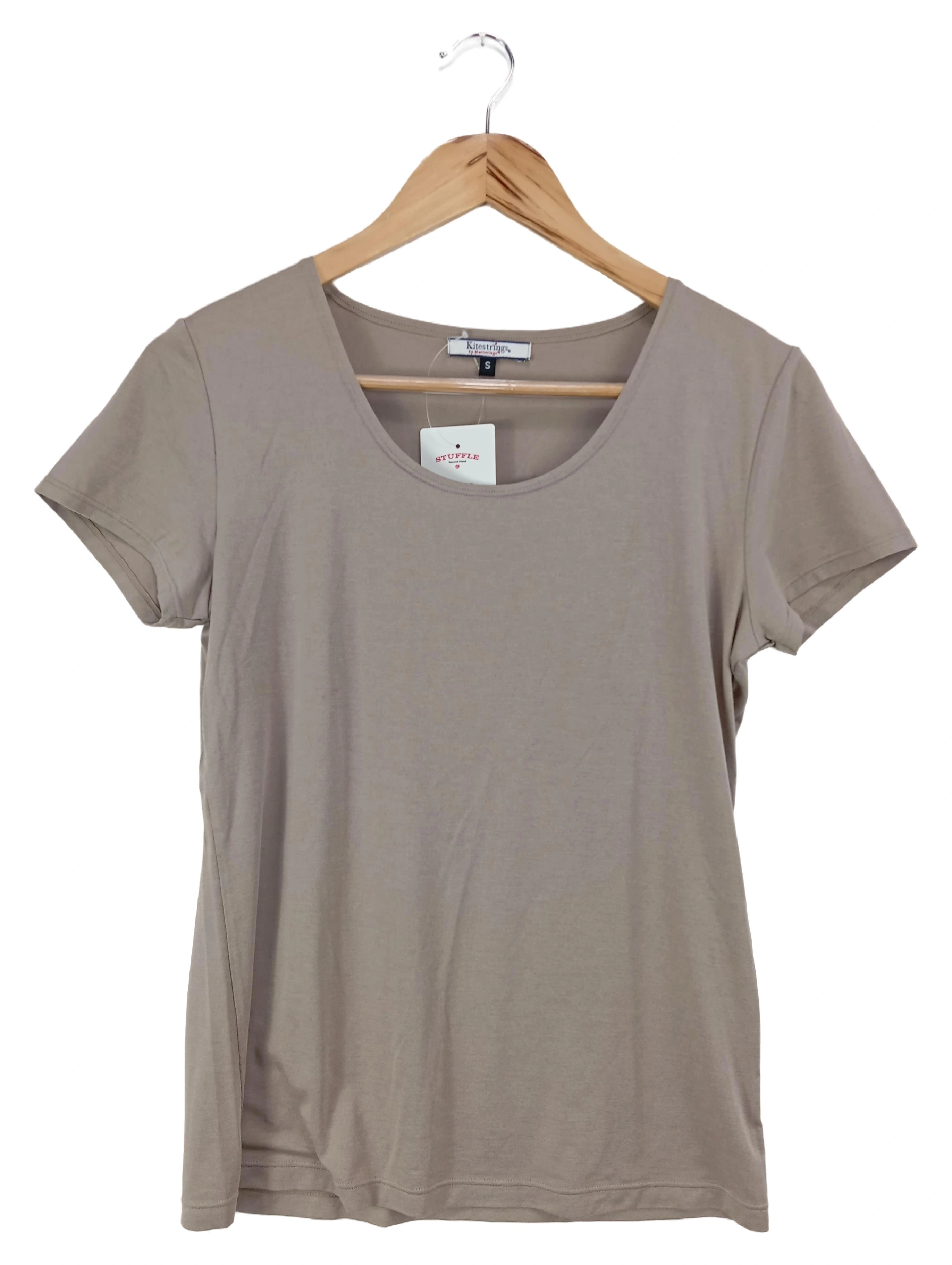 HARTSTRINGS Damen T-Shirt Gr. 36/S Beige Basic Casual 1