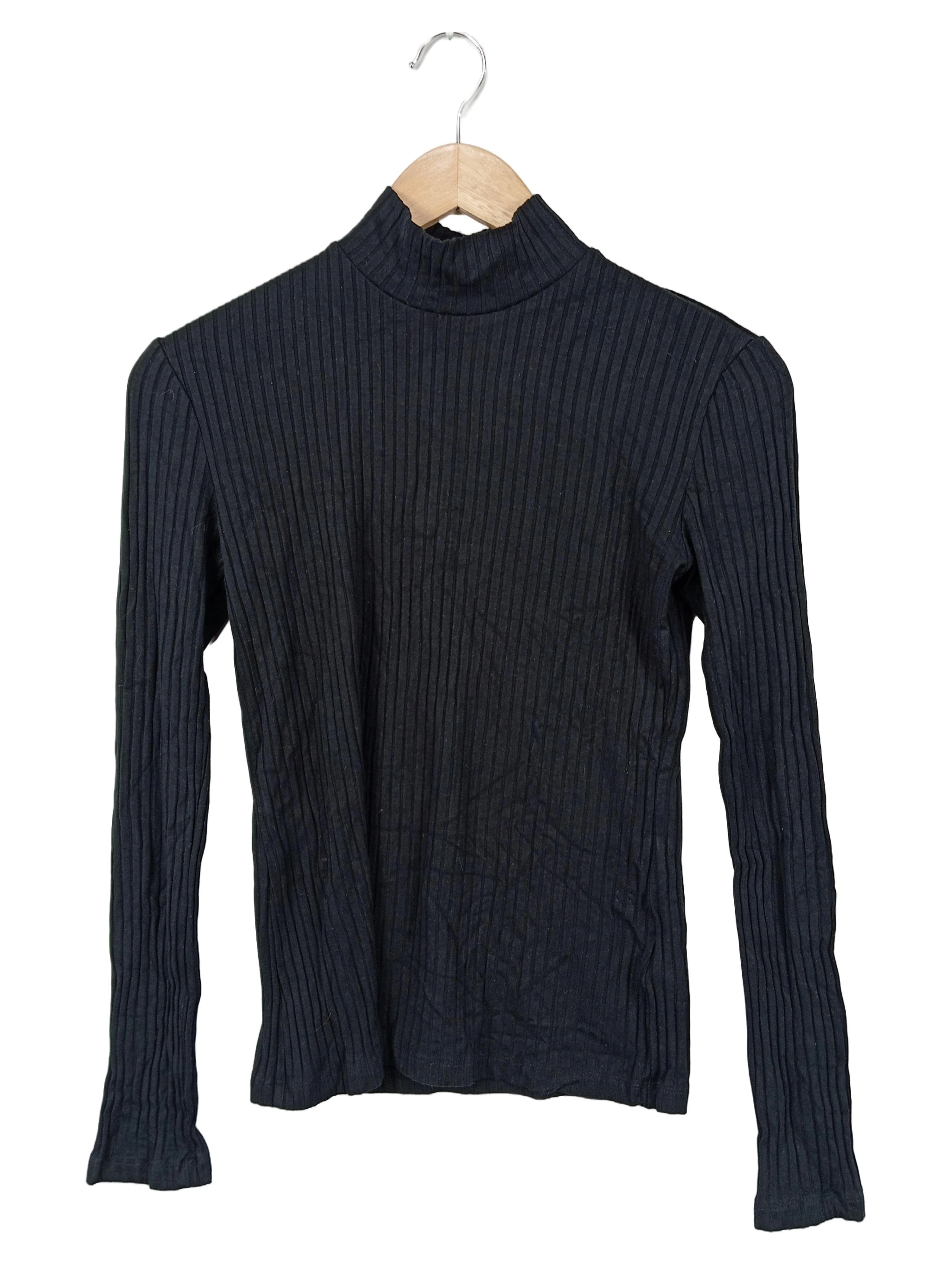 EDITED Pullover Damen Gr. 36/S Schwarz Rippstrick Rollkragen Langarm Basic 1