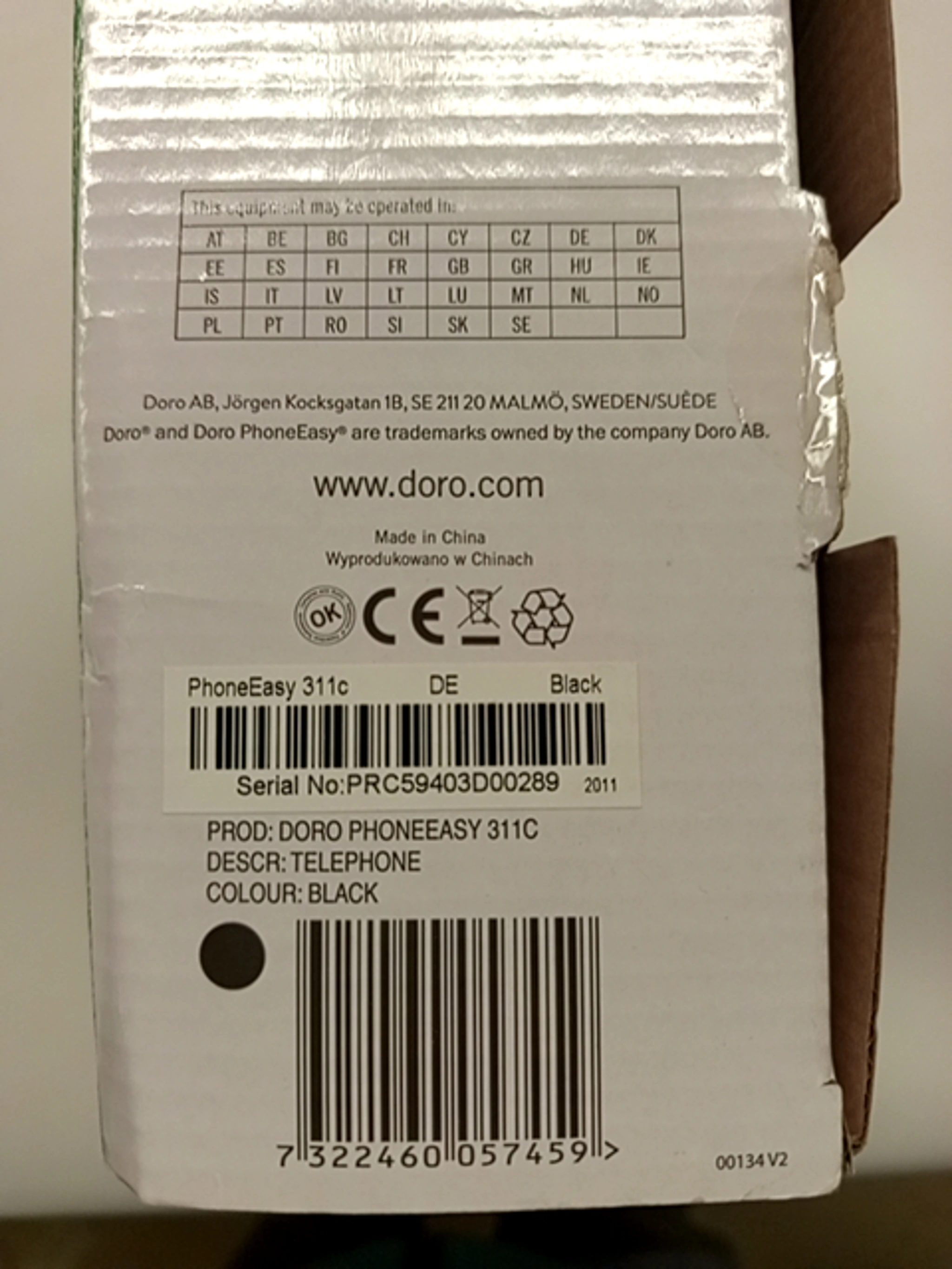 Doro PhoneEasy 311c Schnurgebundenes Telefon Schwarz Große Tasten Senioren 4