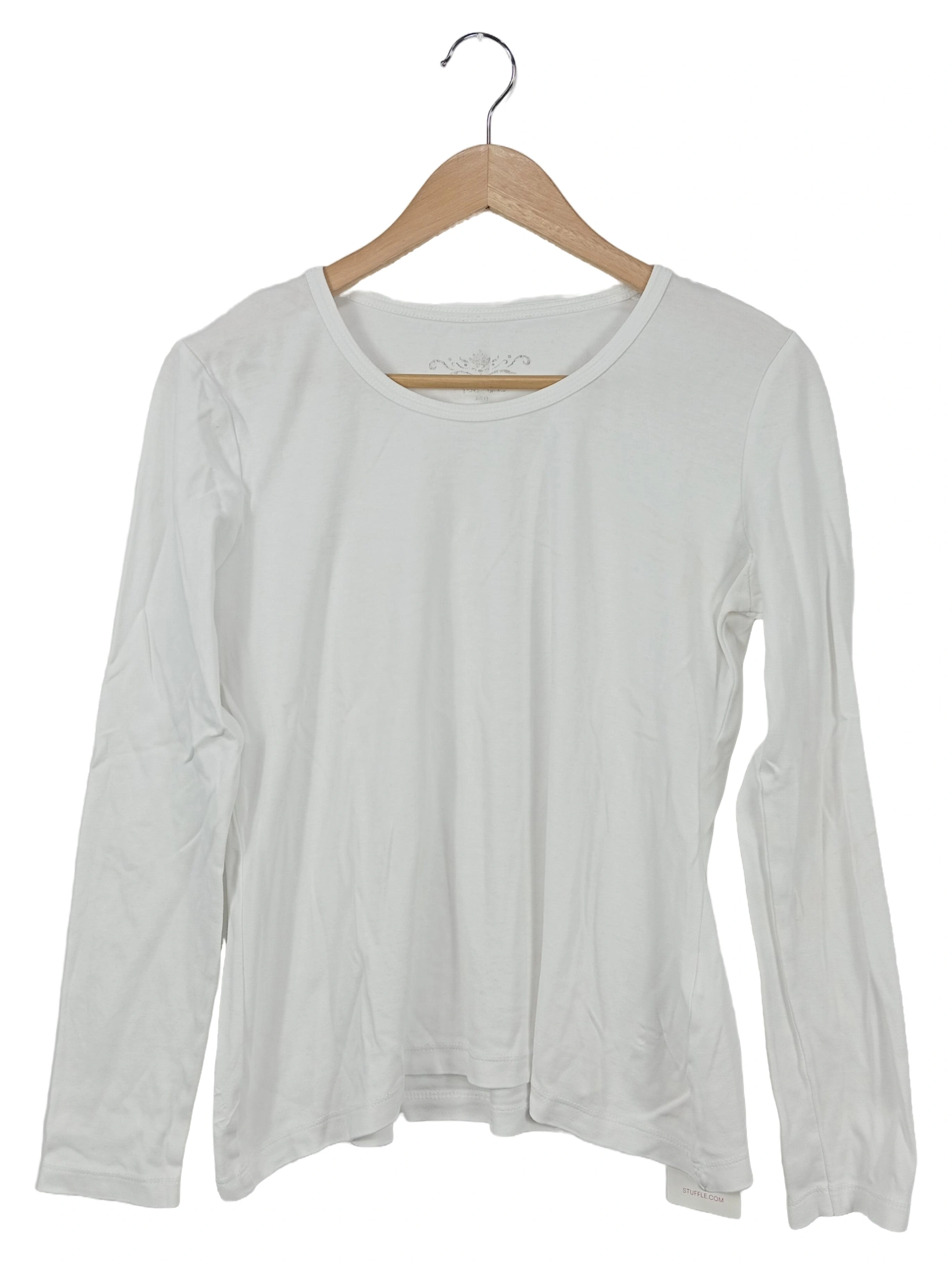 MUNICH FREEDOM Damen Langarmshirt Gr. 38/M Weiß Basic Casual 1
