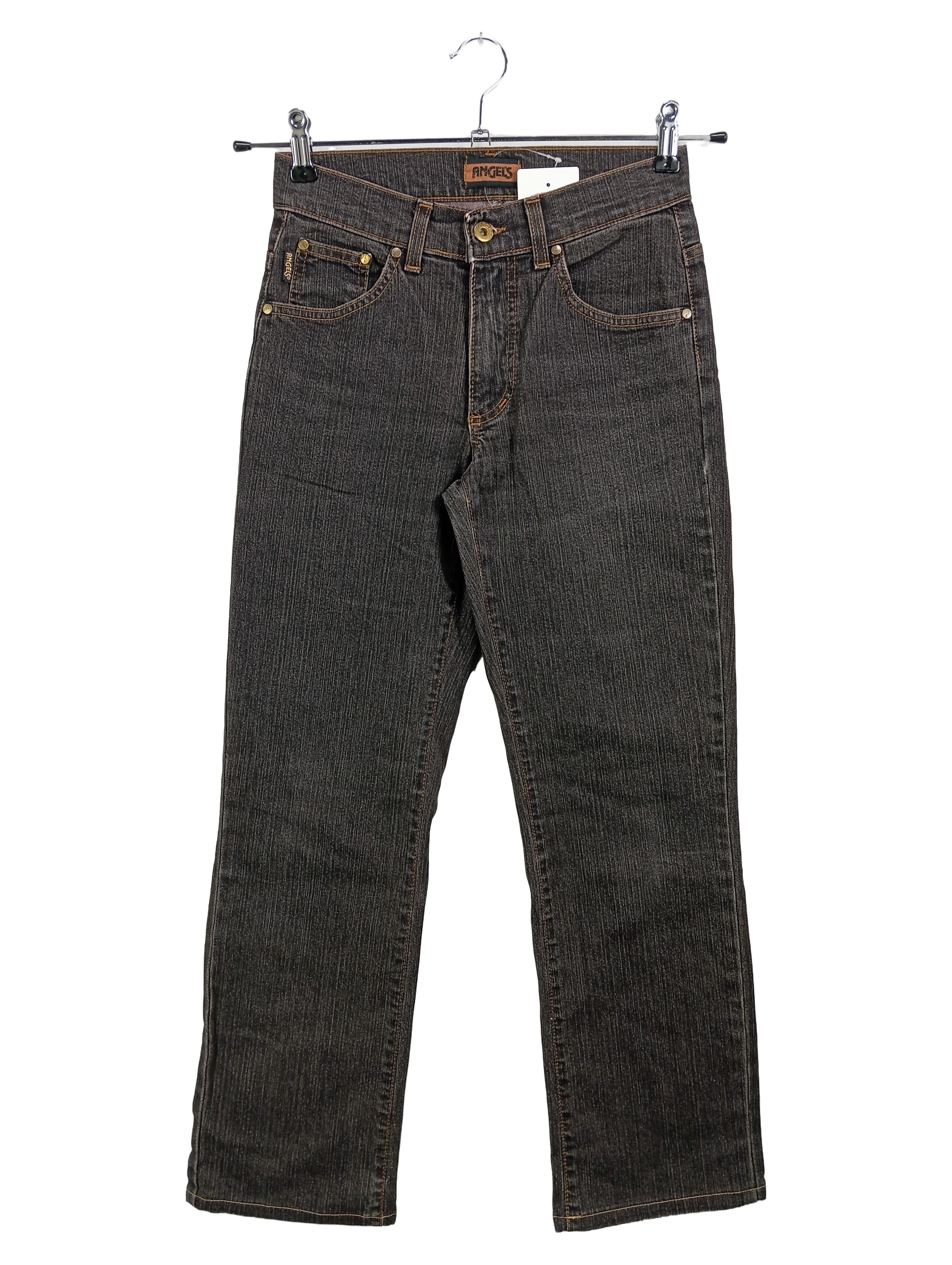 ANGELS Damen Jeans Regular Fit Gr. 34/W32 Schwarz Casual 1