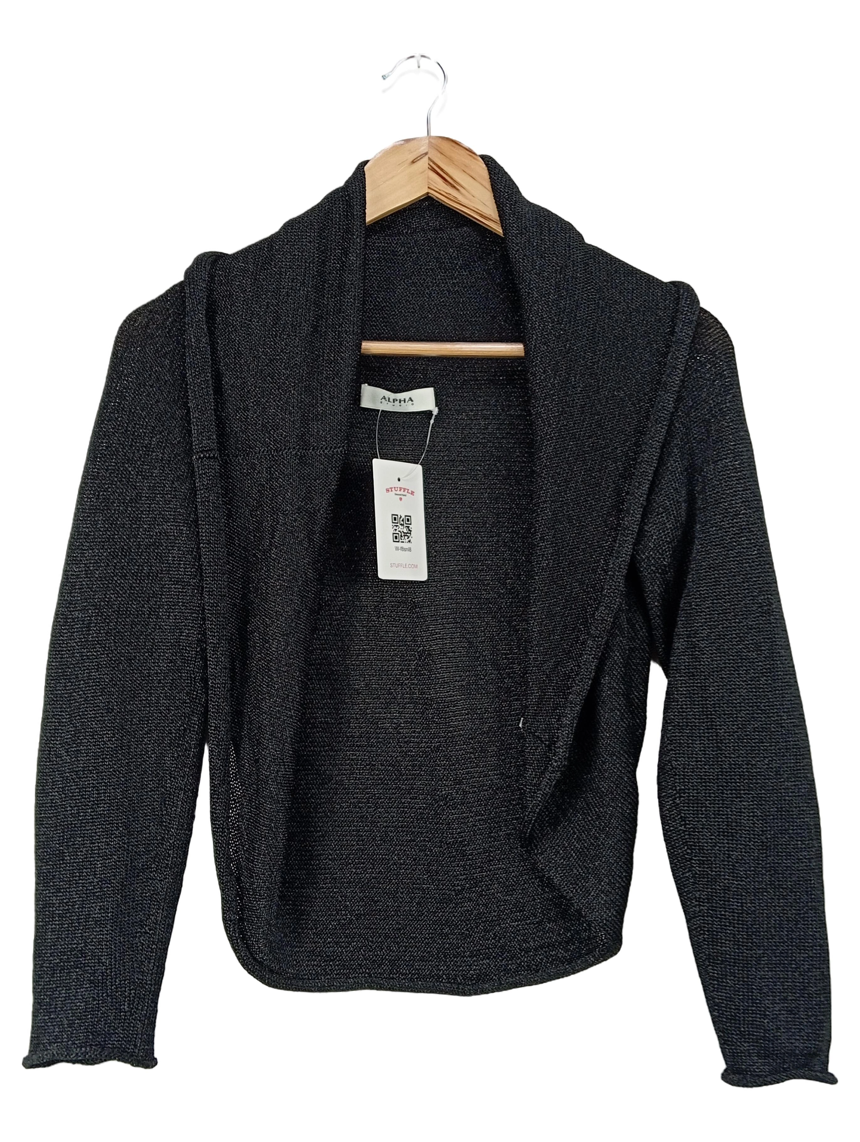 ALPHA STUDIO Strickjacke Damen 40/M Schwarz Elegant Klassisch Polyamid 1