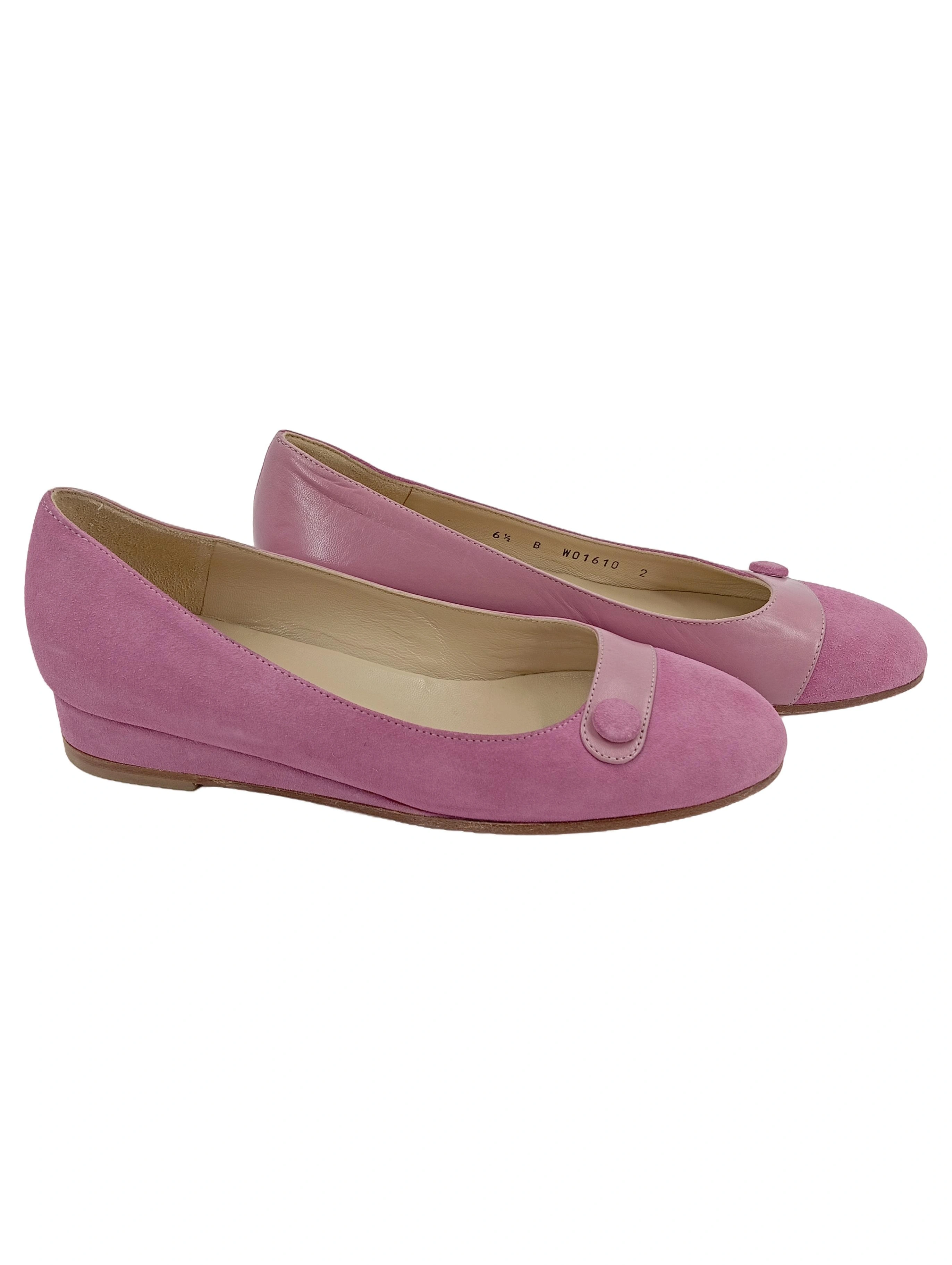 BRUNO MAGLI Ballerinas Damen 38 Rosa Wildleder Elegant Klassisch 1