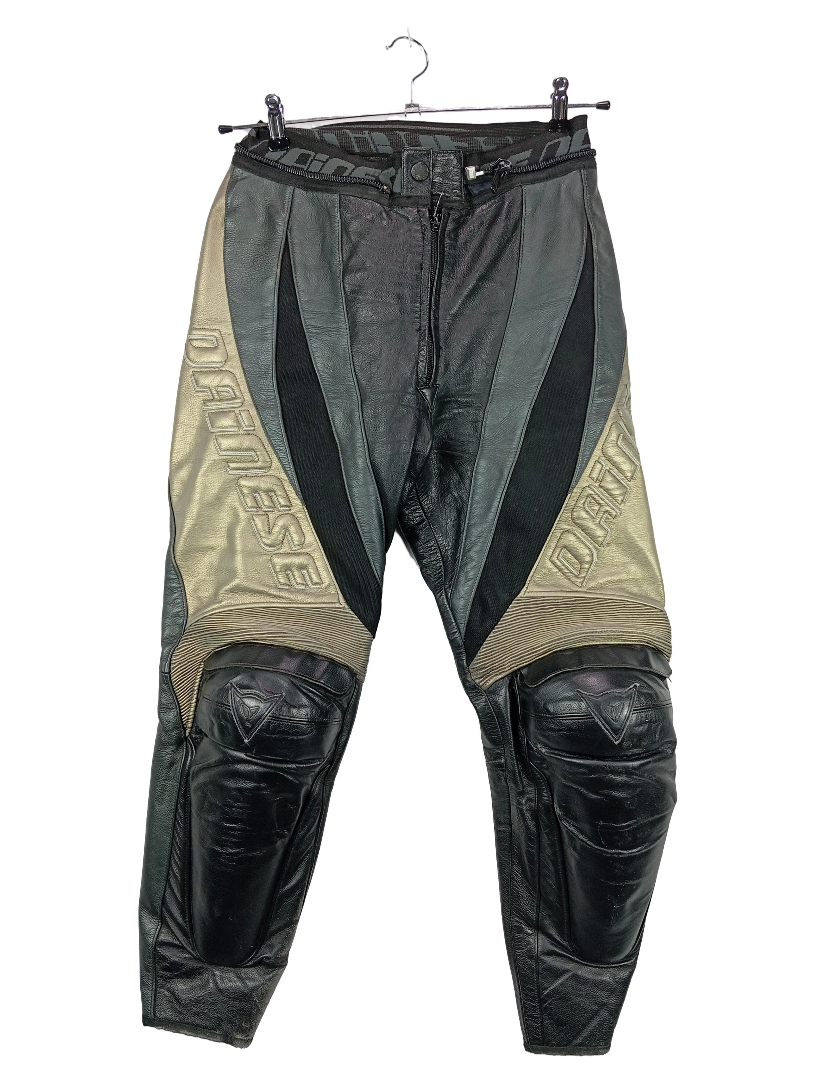 DAINESE Herren Motorradhose Leder Schwarz Sportlich Größe W29/S 1