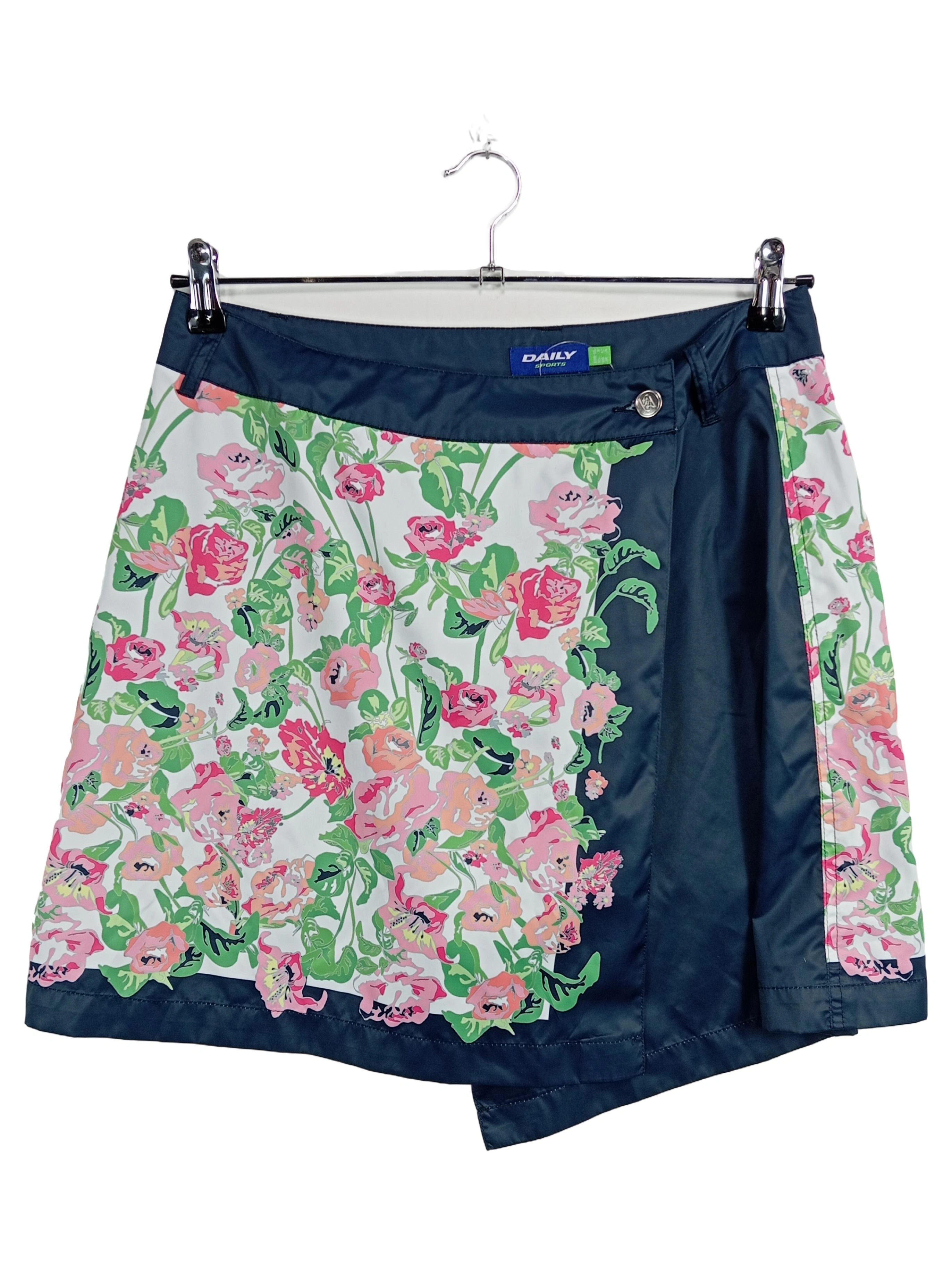 DAILY SPORTS Damen Sportrock Blumenmuster Minirock Mehrfarbig Gr. 38/M 1