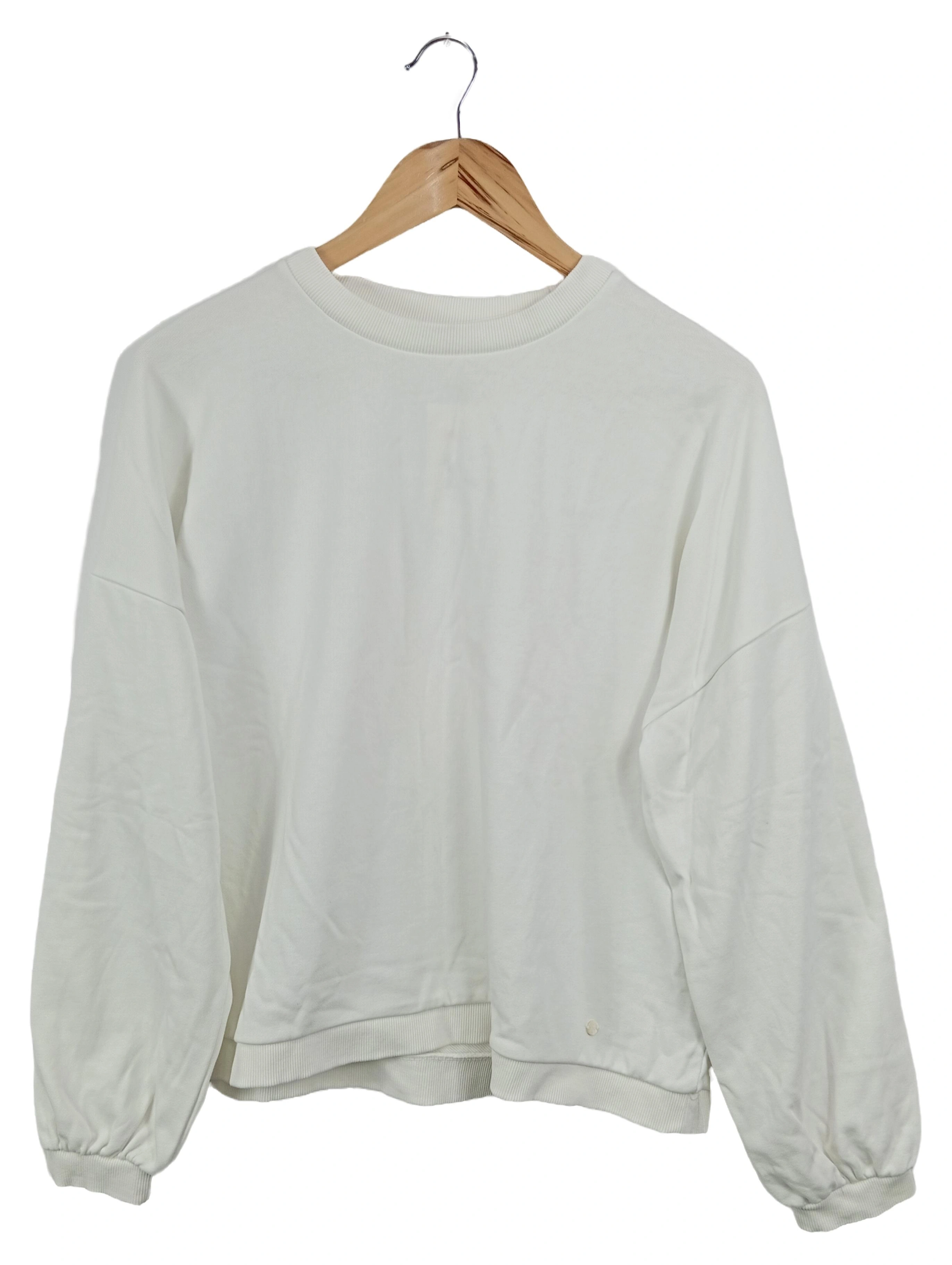 BRAX Damen Sweatshirt Gr. 36/S Weiß Casual Basic Langarm 1