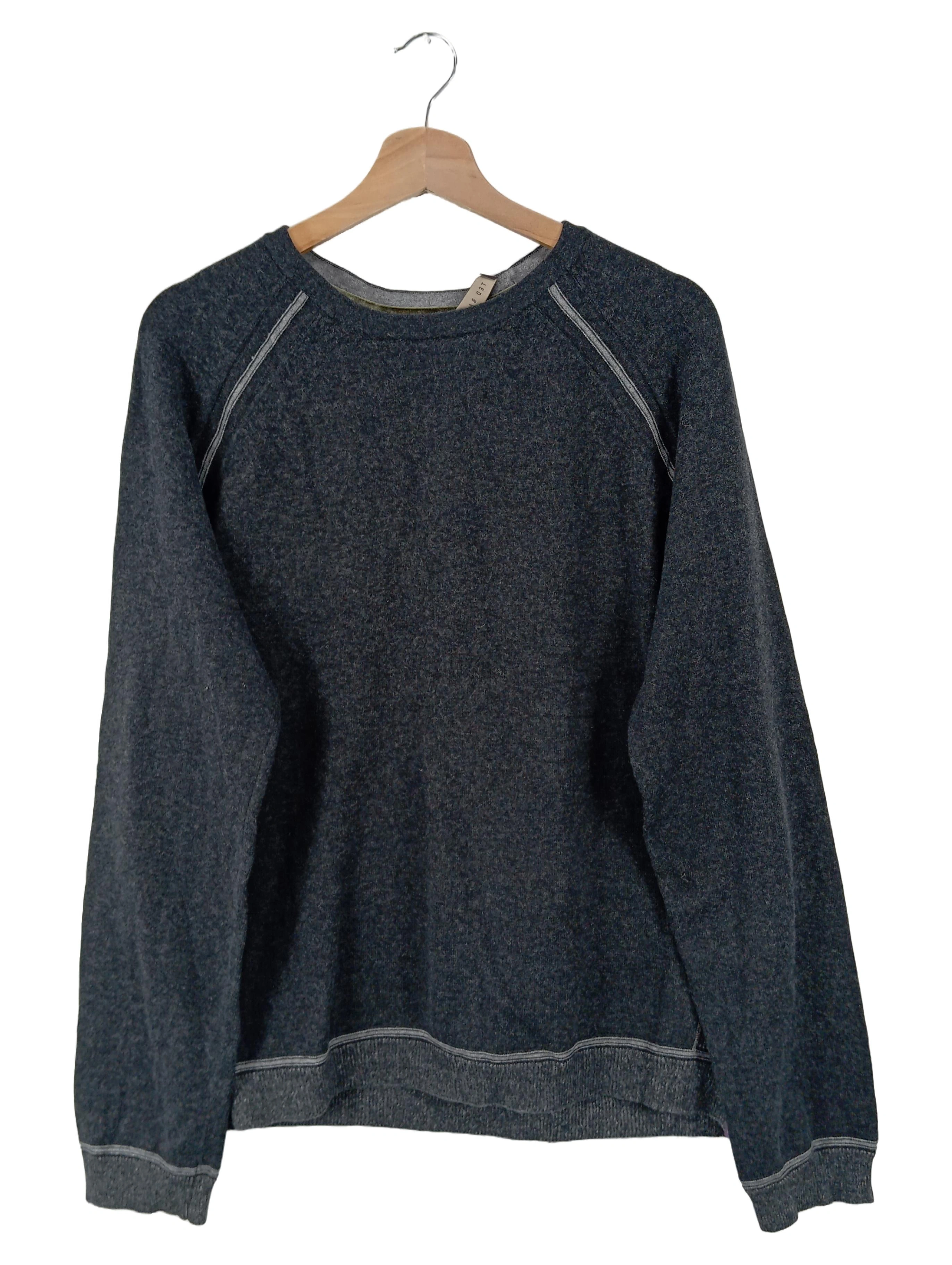 TED BAKER Pullover Herren Gr. 52/L Grau Casual Baumwolle Wolle 1