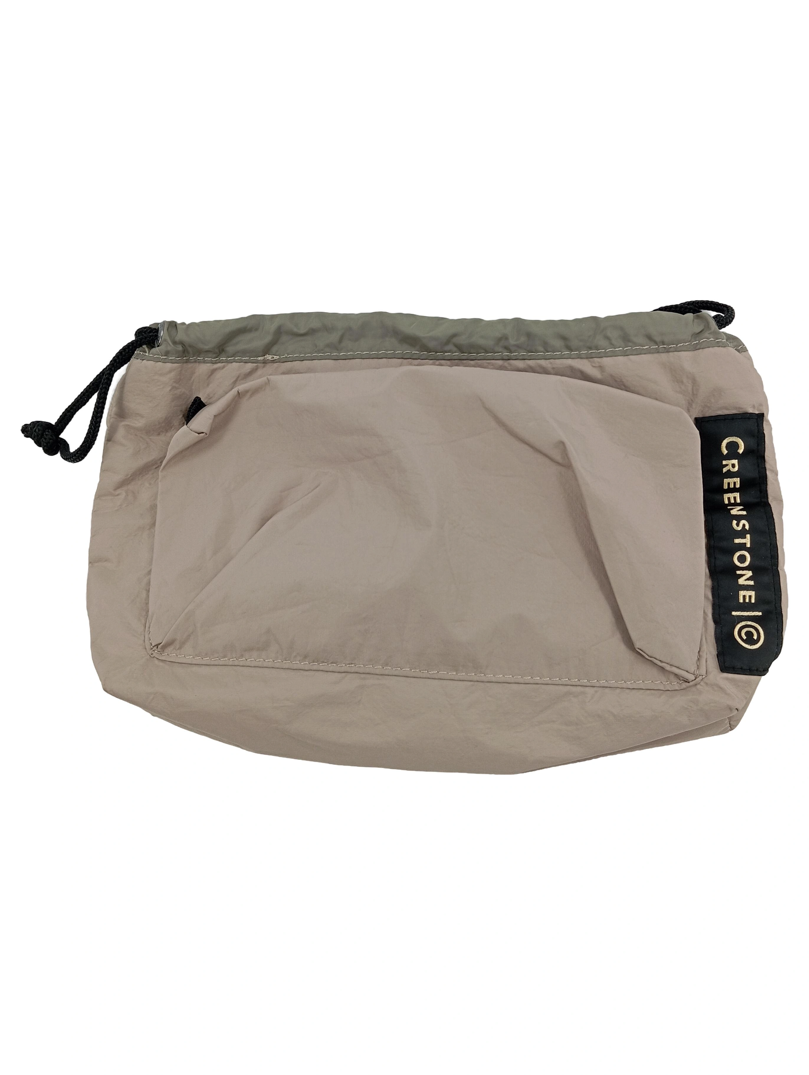 GREENSTONE Damen Beuteltasche Beige Casual 26x16cm Polyester 1