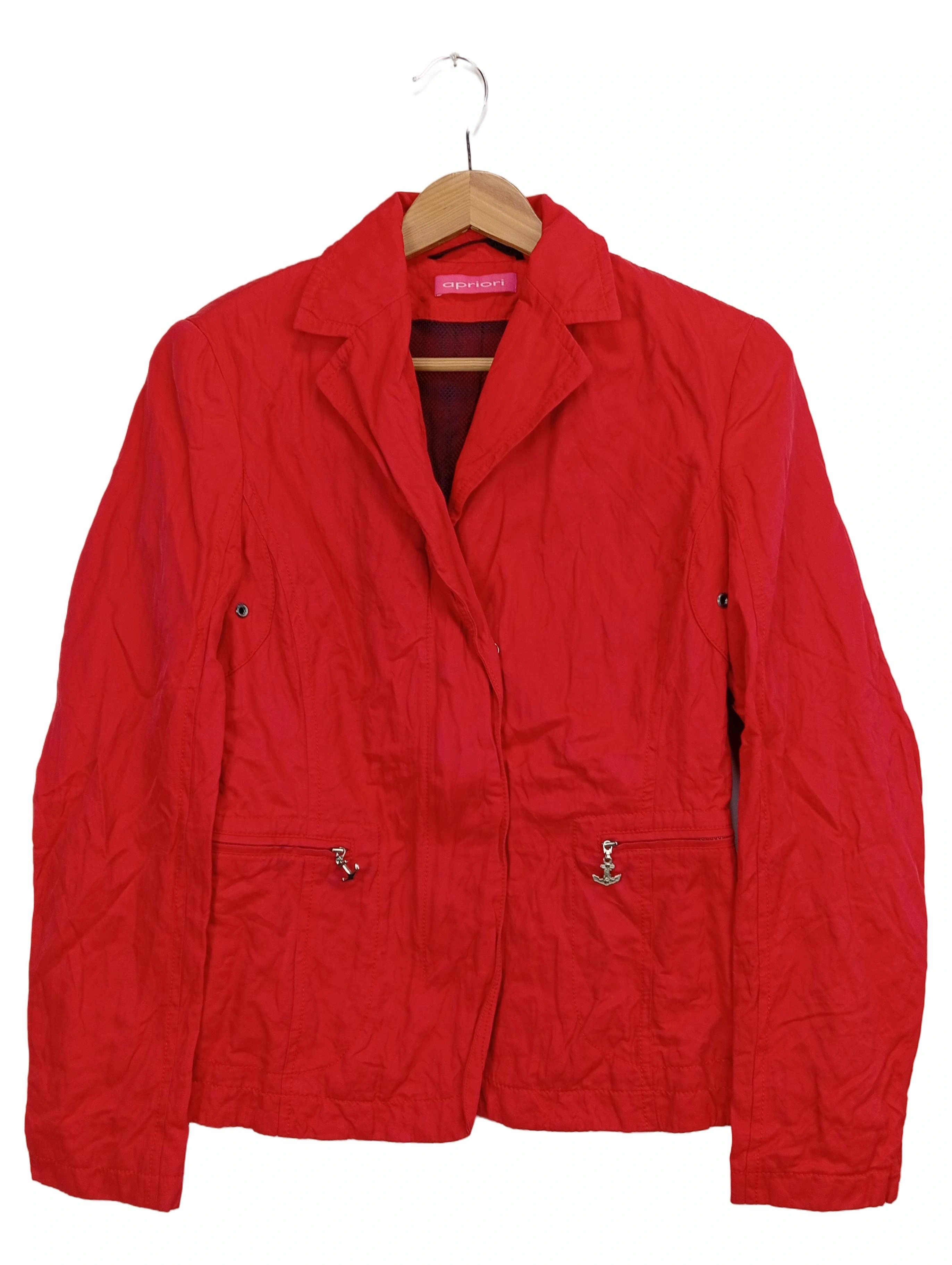 APRIORI Damen Leichte Jacke Rot Einheitsgröße Elegant Klassisch Blazer 1