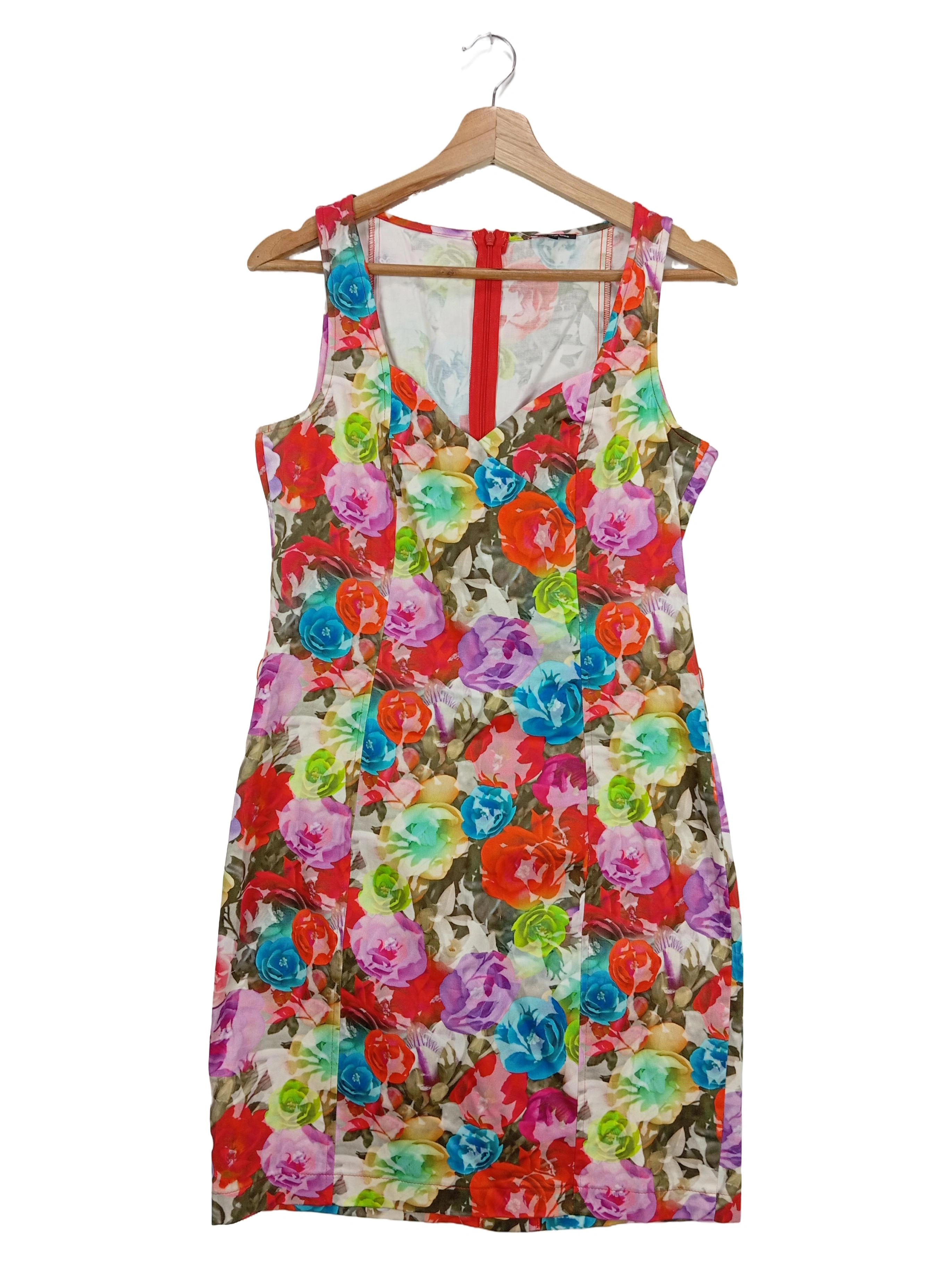 CAROLINE BISS Freizeitkleid Damen 36/S Mehrfarbig Blumenmuster Elegant Bohemian 1