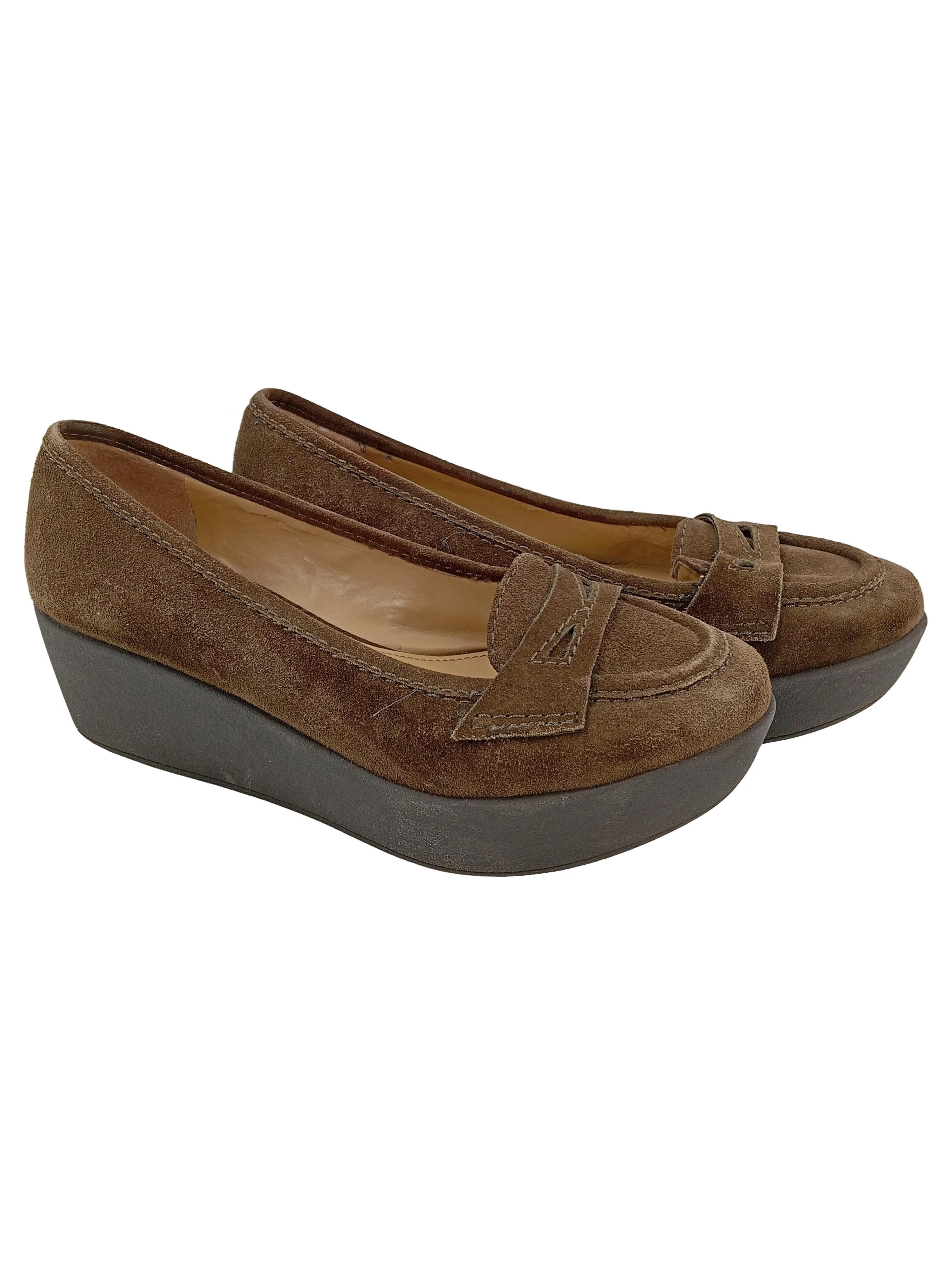 CIRCA Joan David Damen Ballerinas Gr. 37.5 Braun Elegant Plateau Slipper 1