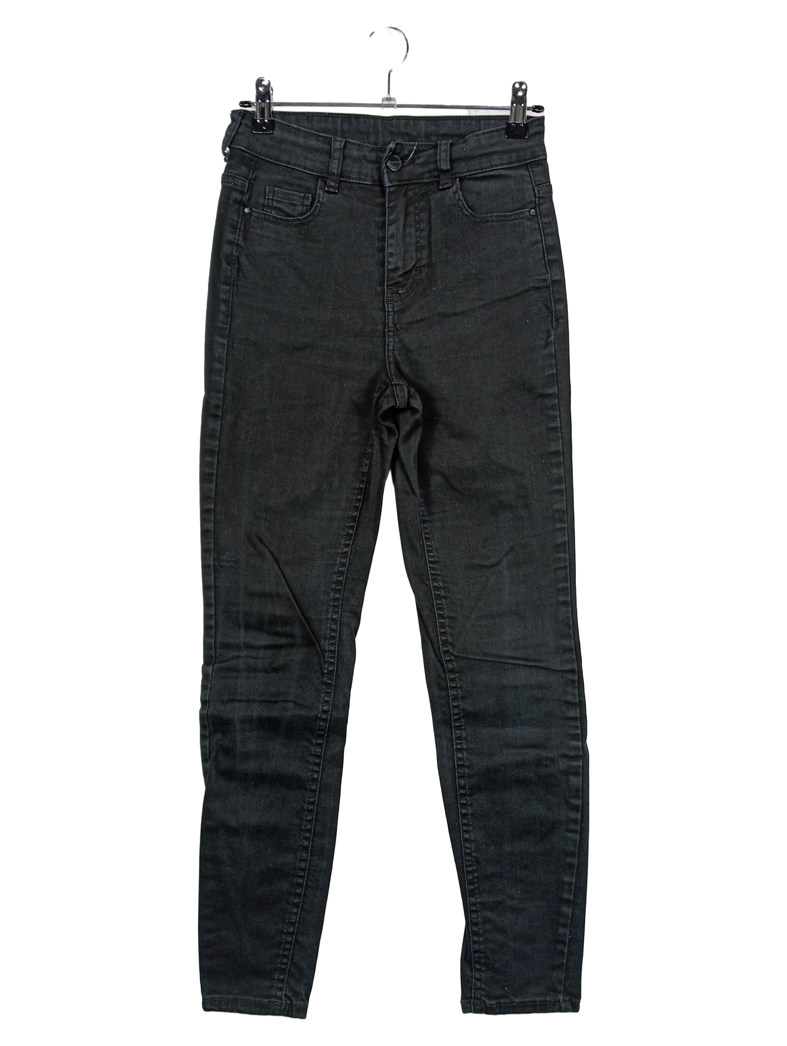 CALZEDONIA Damen Jeans Slim Fit W25/34 Schwarz Casual Stretch Hose 1