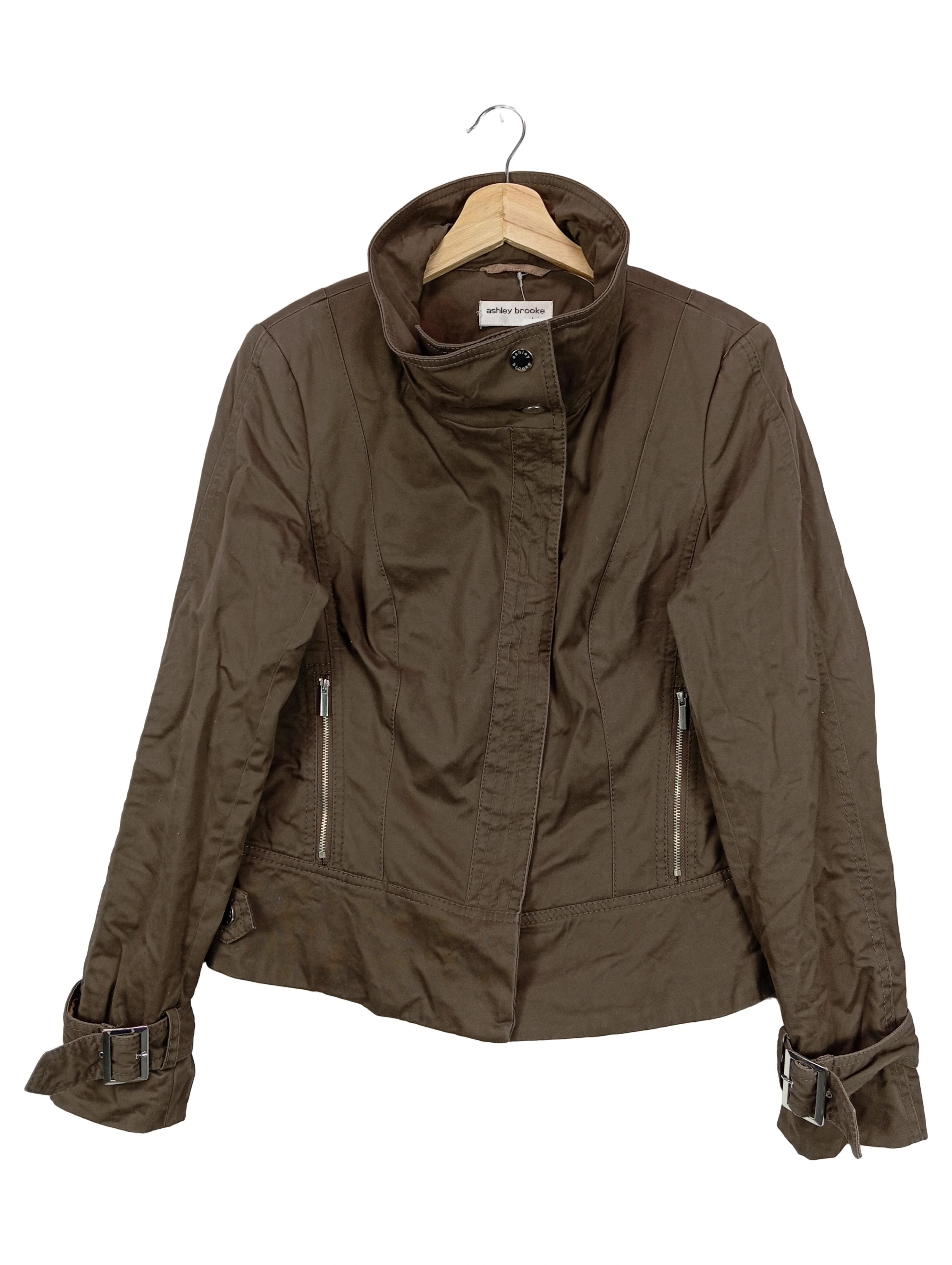Damen Schmale Passform Jacke Ashley Elegante Optik Echtleder Kurz