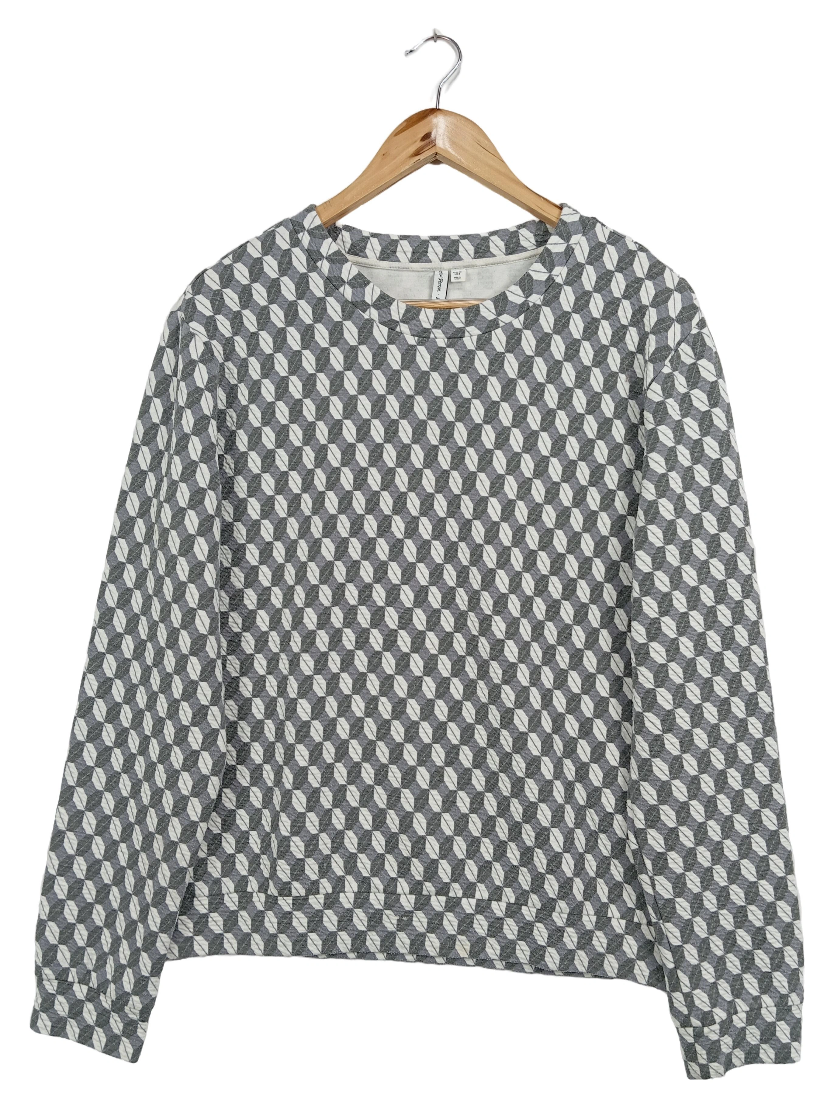 & OTHER STORIES Pullover Damen Gr. 38/M Grau Grafisch Casual 1