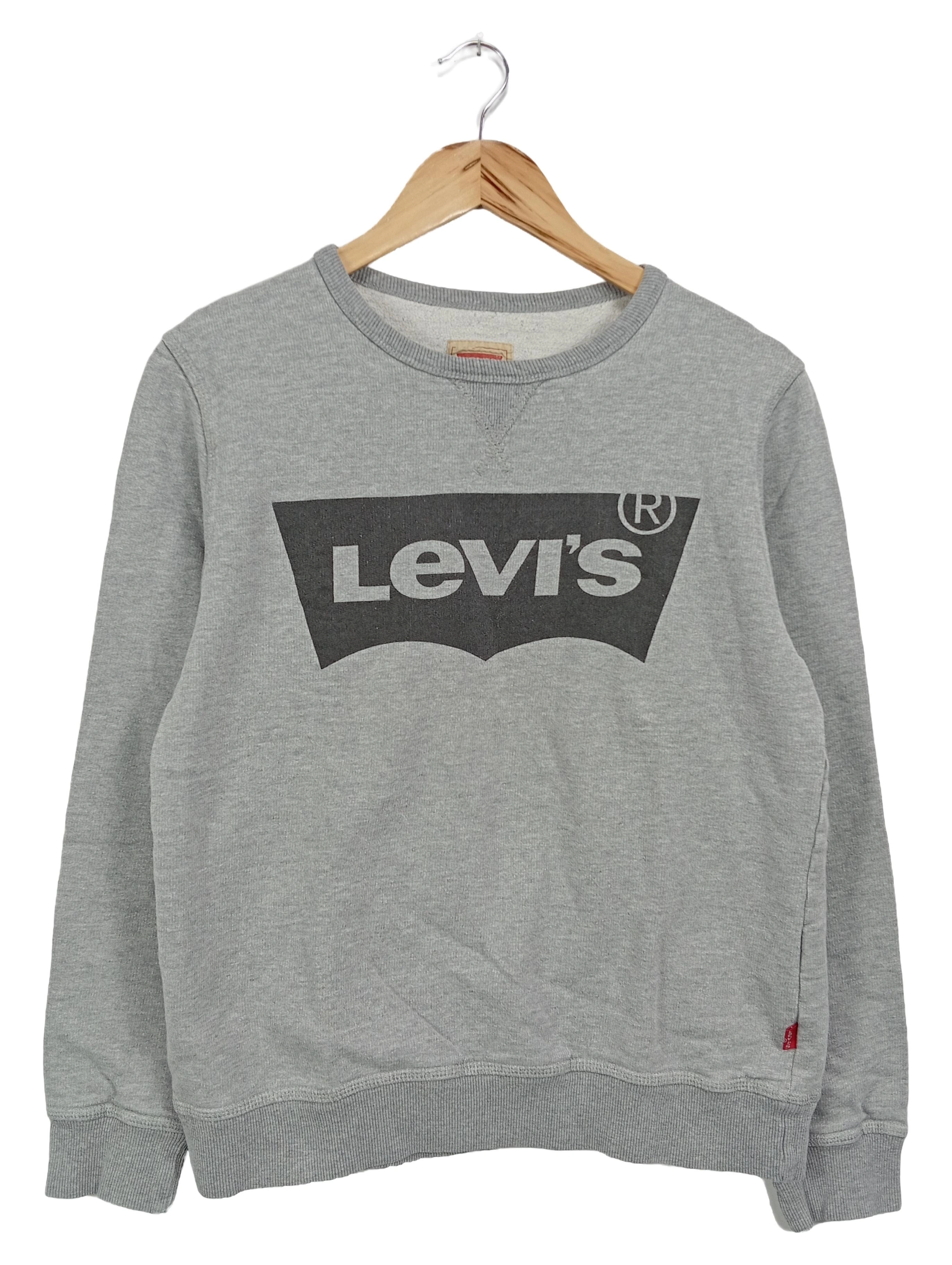 LEVIS Kinder Sweatshirt Grau Gr. 164 Logo-Print Basic Casual 1