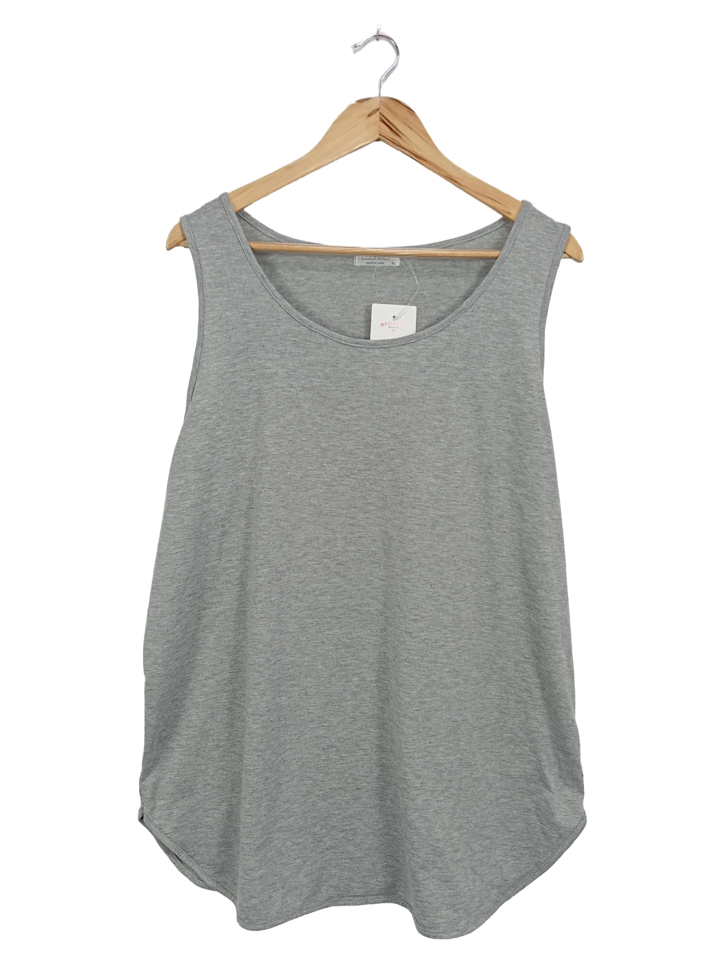 COOFANDY Herren Unterhemd Tank Top XL Grau Basic Casual Ärmellos 1